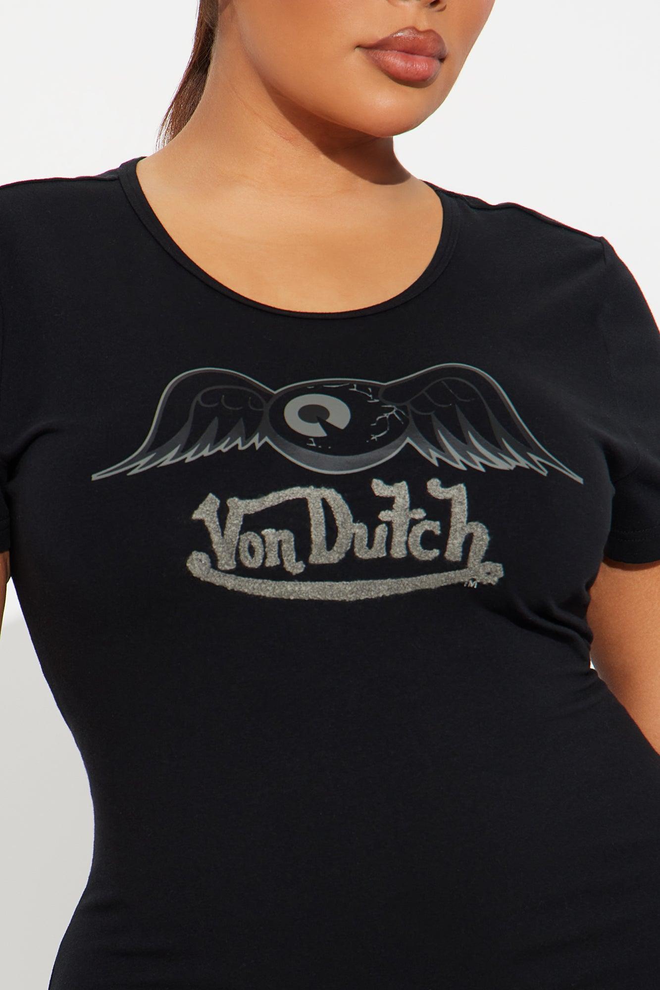 Von Dutch Wings T Shirt Mini Dress - Black Female Product Image