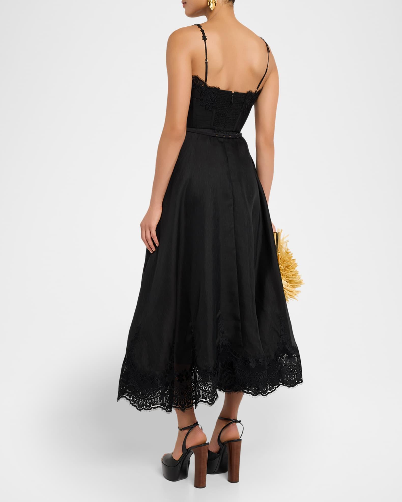 Lace-Trim Corset Picnic Dress Product Image