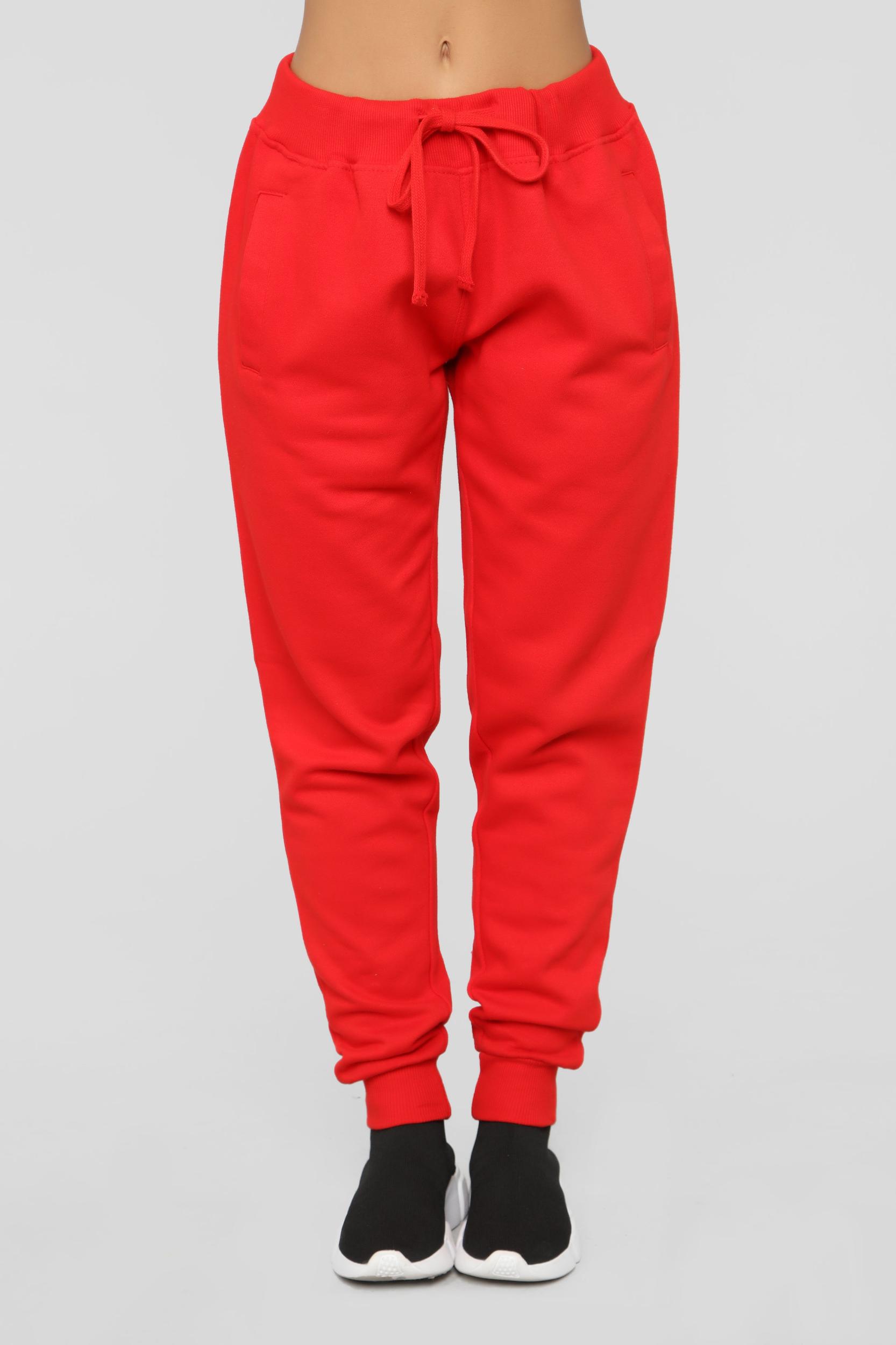 Stole Your Boyfriend's Oversized Jogger - Red Product Image