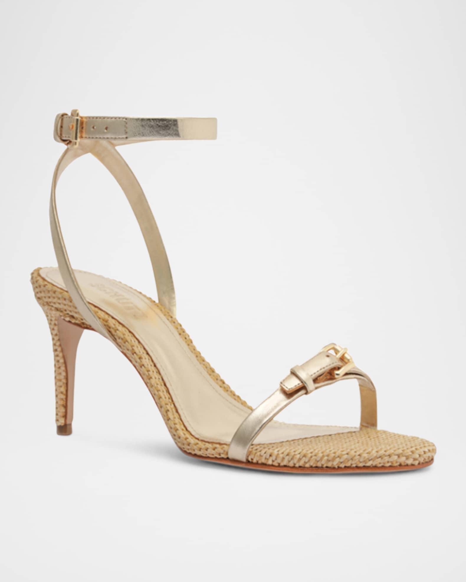 Aurora Metallic Ankle-Strap Sandals Product Image