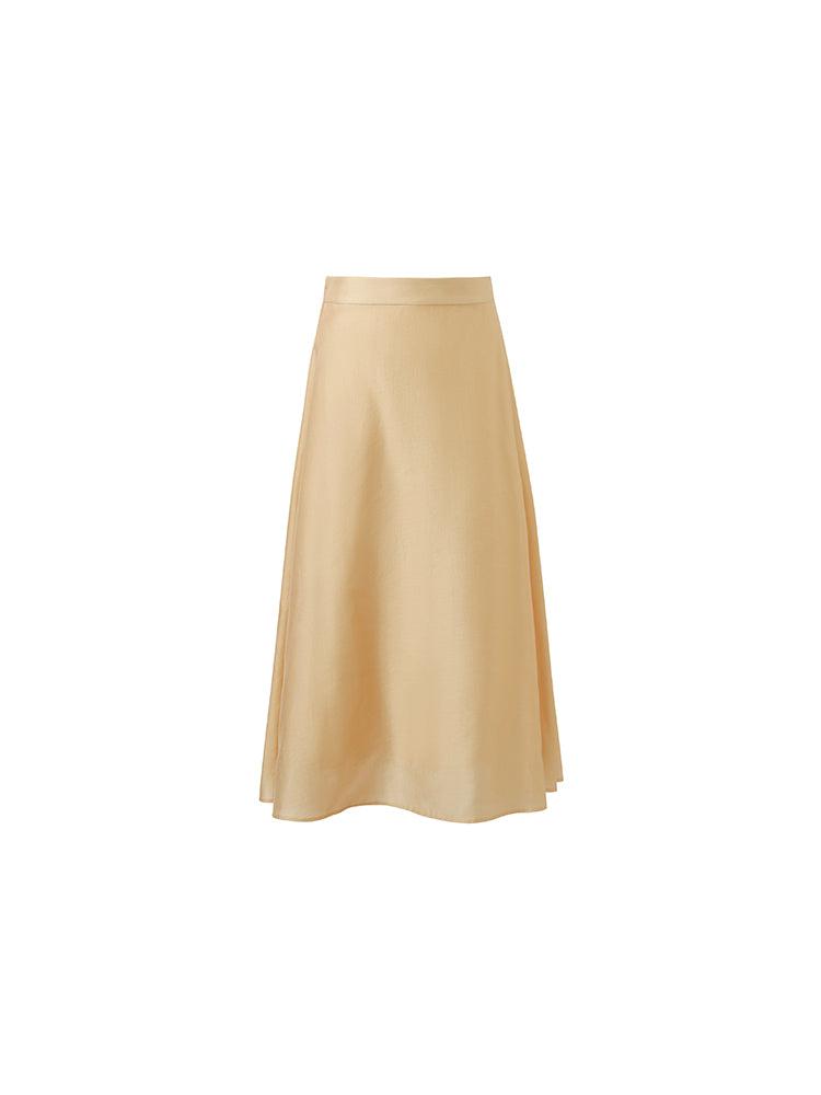 Puff Sleeves Wrapped Top And Skirt With Bottomed Camisole Three-Piece Set Product Image