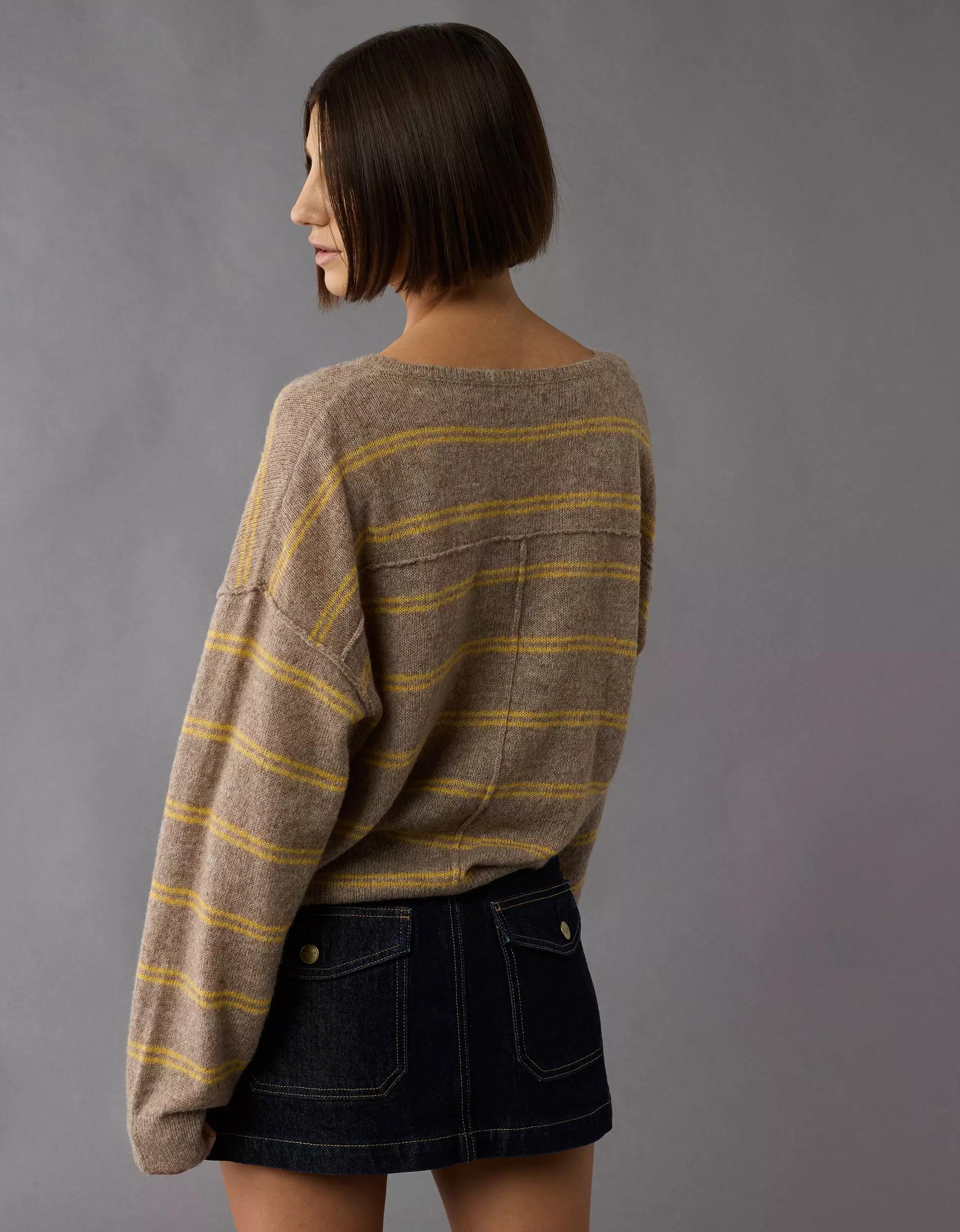 AE Whoa So Soft Notch Neck Sweater Product Image