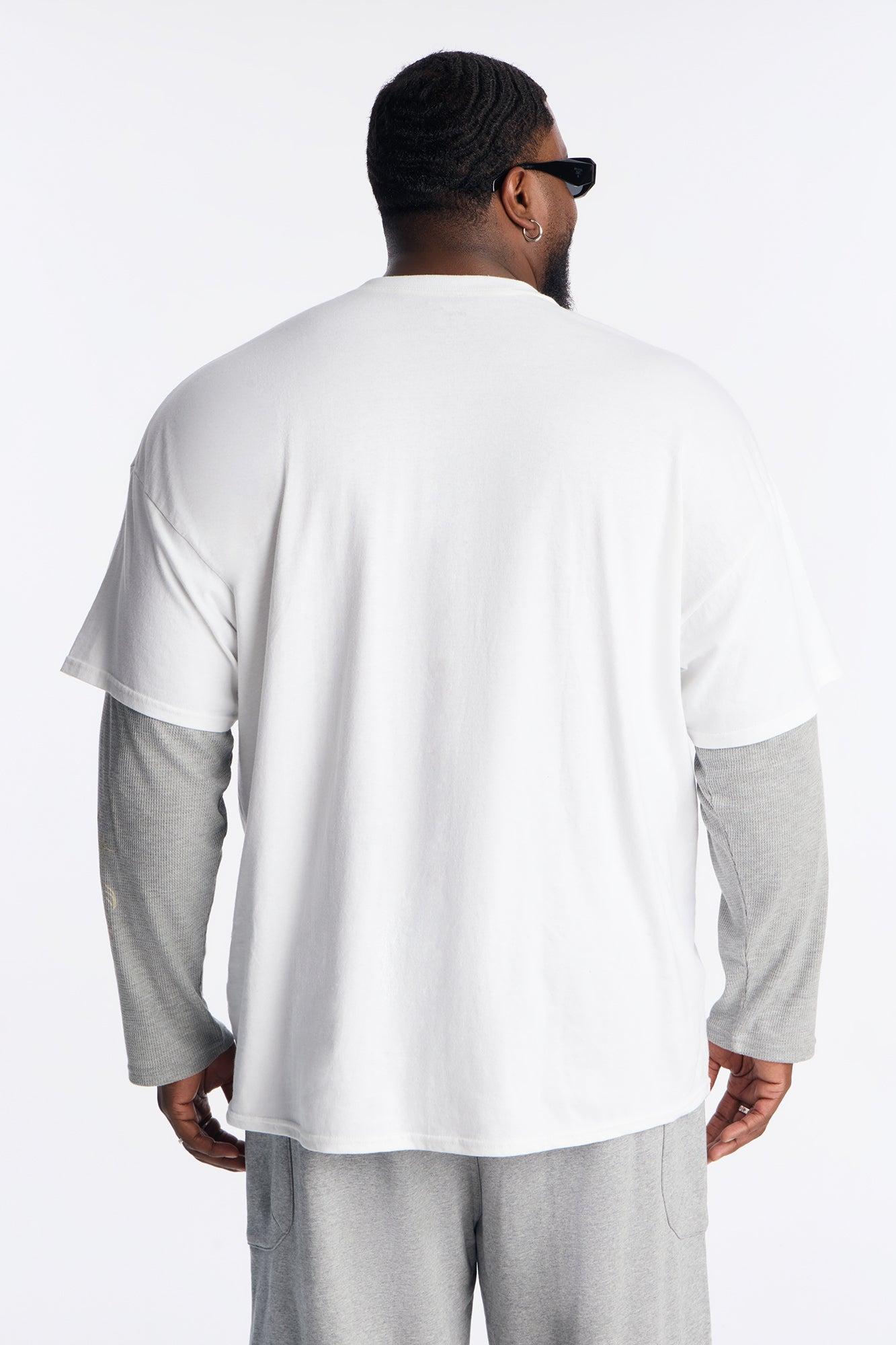 Angelic Thermal Twofer Tee - White/combo Product Image