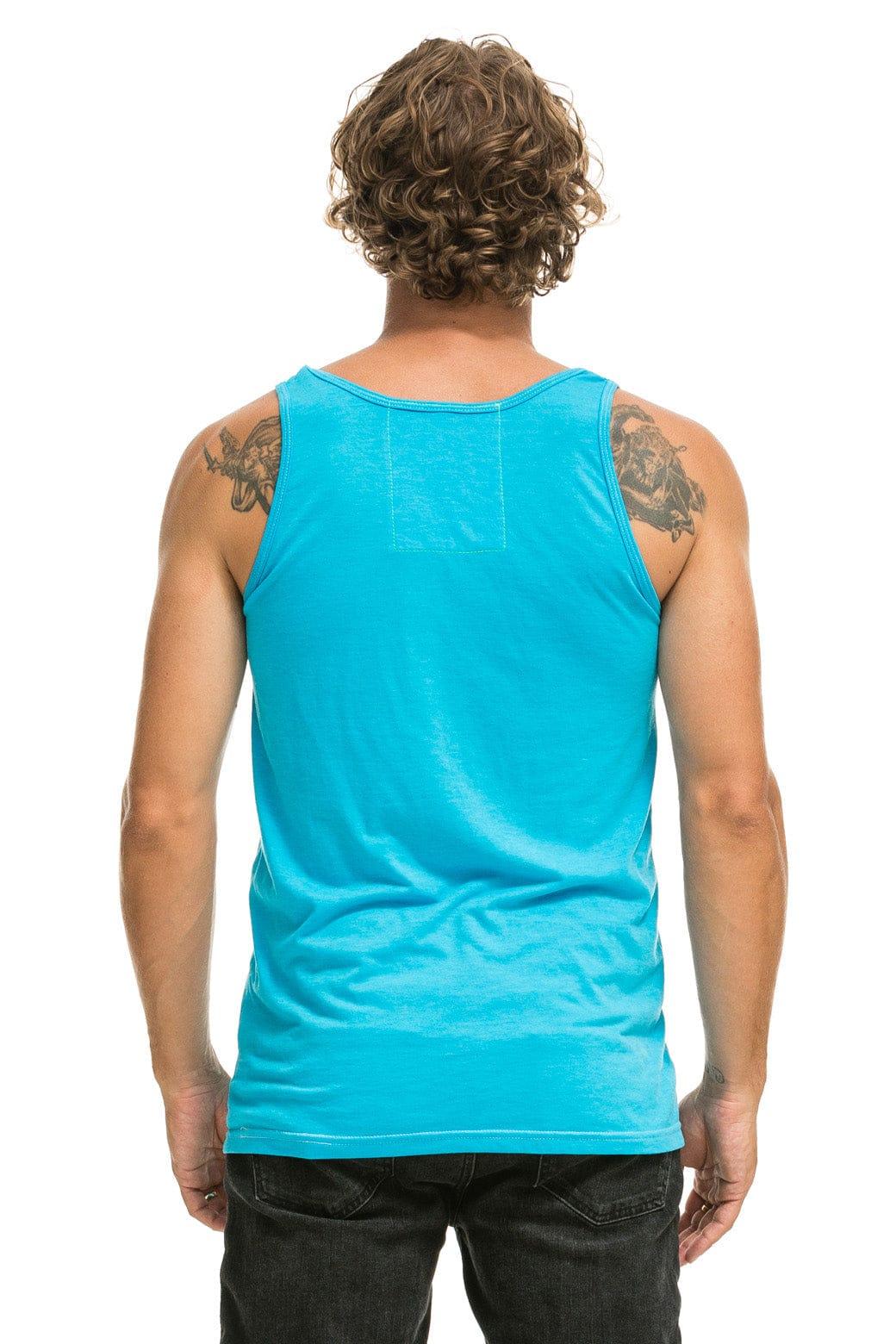 MEN'S LOGO TANK - NEON BLUE Male Product Image