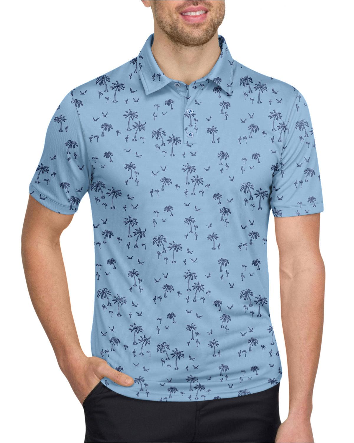 Three Sixty Six Men’s Print Golf Polos Male Product Image