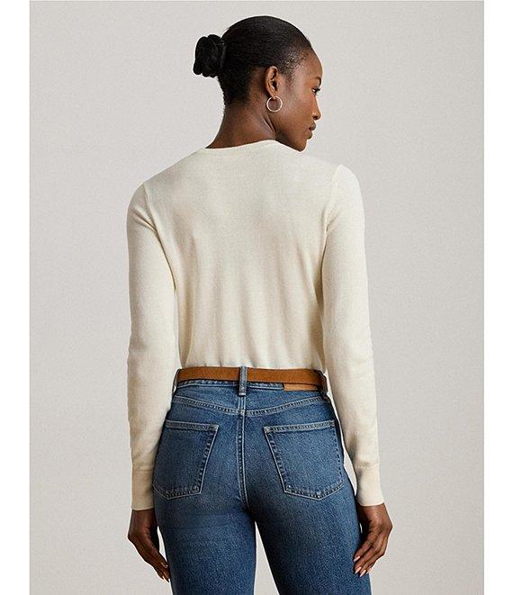 Lauren Ralph Lauren Soft Cotton Blend Crew Neck Long Sleeve Sweater Product Image