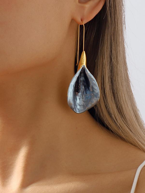 Flower Shape Drop Earrings Earrings Accessories Product Image