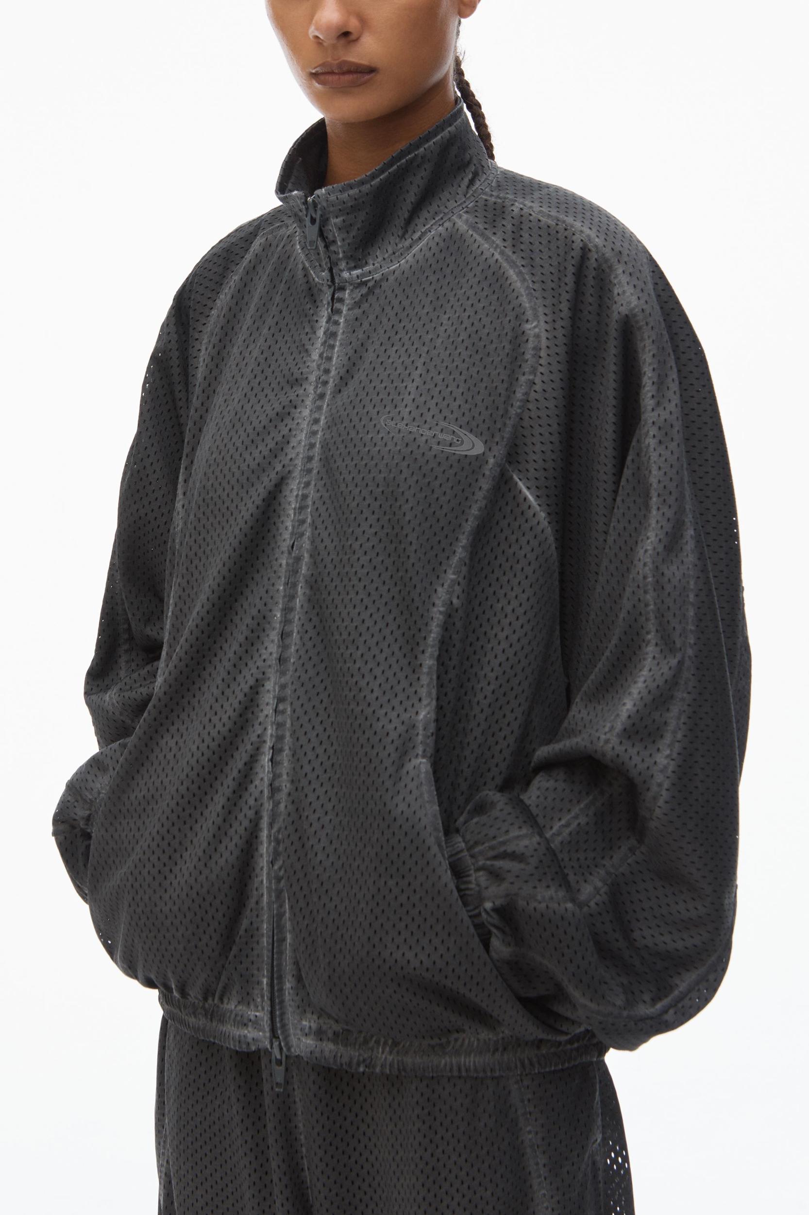 Unisex Track Jacket In Perforated Mesh Product Image