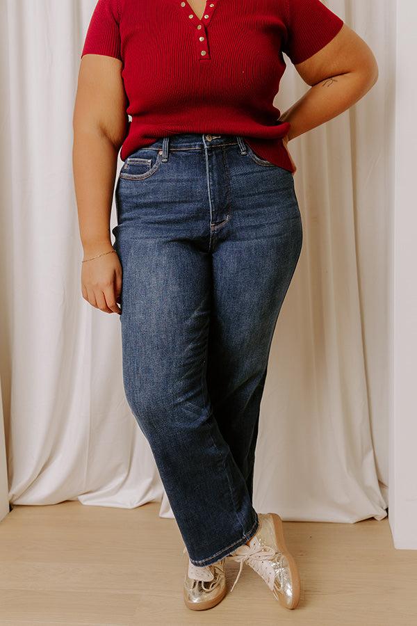 JUDY BLUE Molly High Waist Straight Leg Jean Curves Product Image