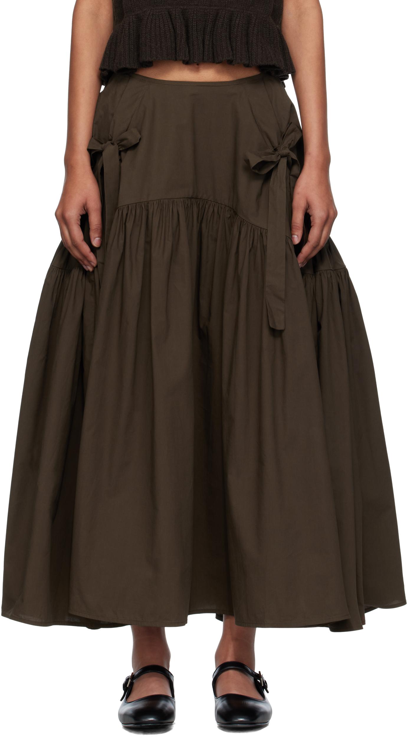 Brown Justice Midi Skirt Product Image