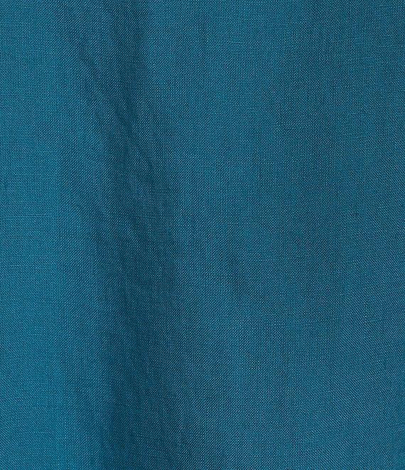 Eileen Fisher Organic Handkerchief Linen Split V-Neck Long Sleeve Top Product Image