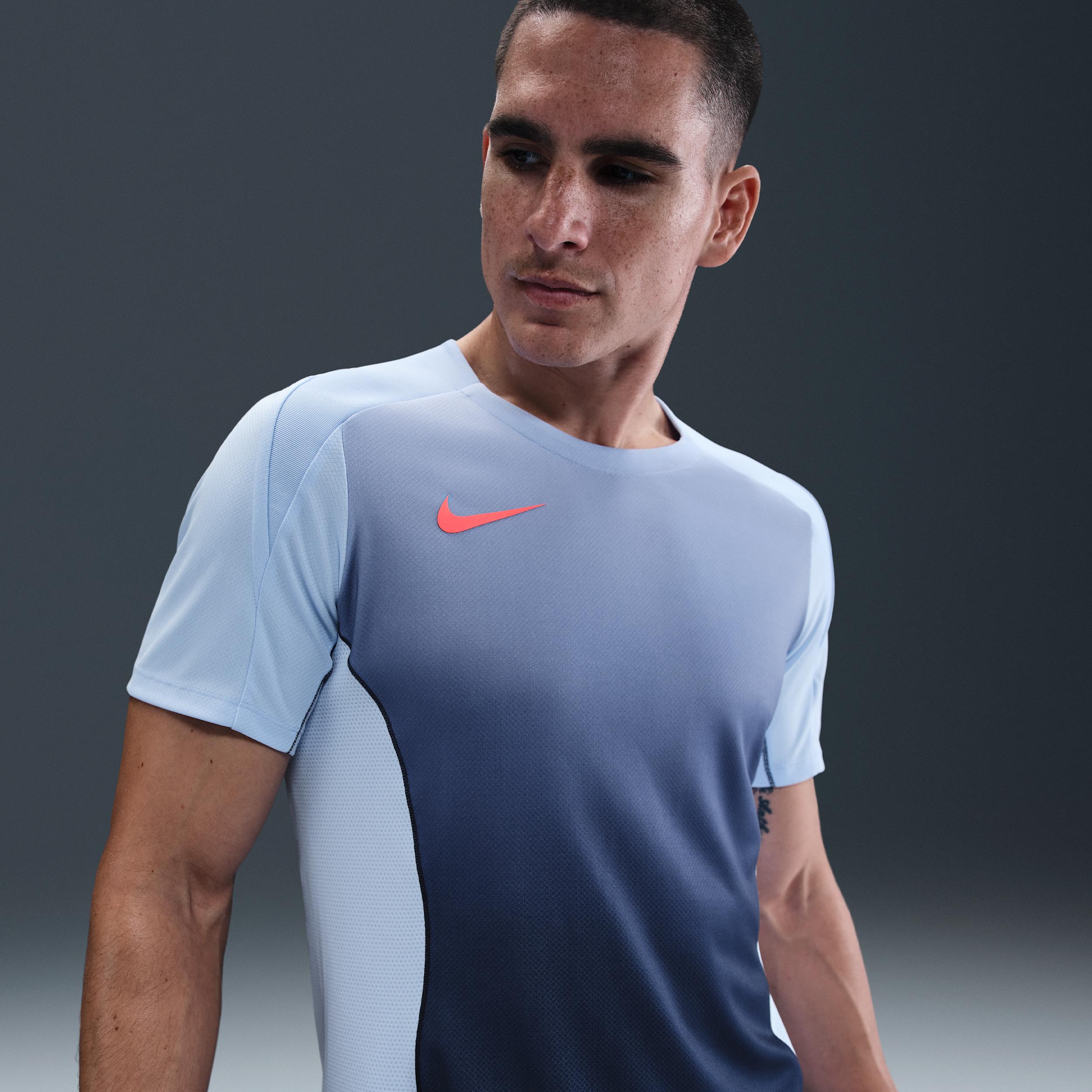 Nike Mens Strike+ Dri-FIT Short-Sleeve Soccer Top | HV1828-425 Product Image