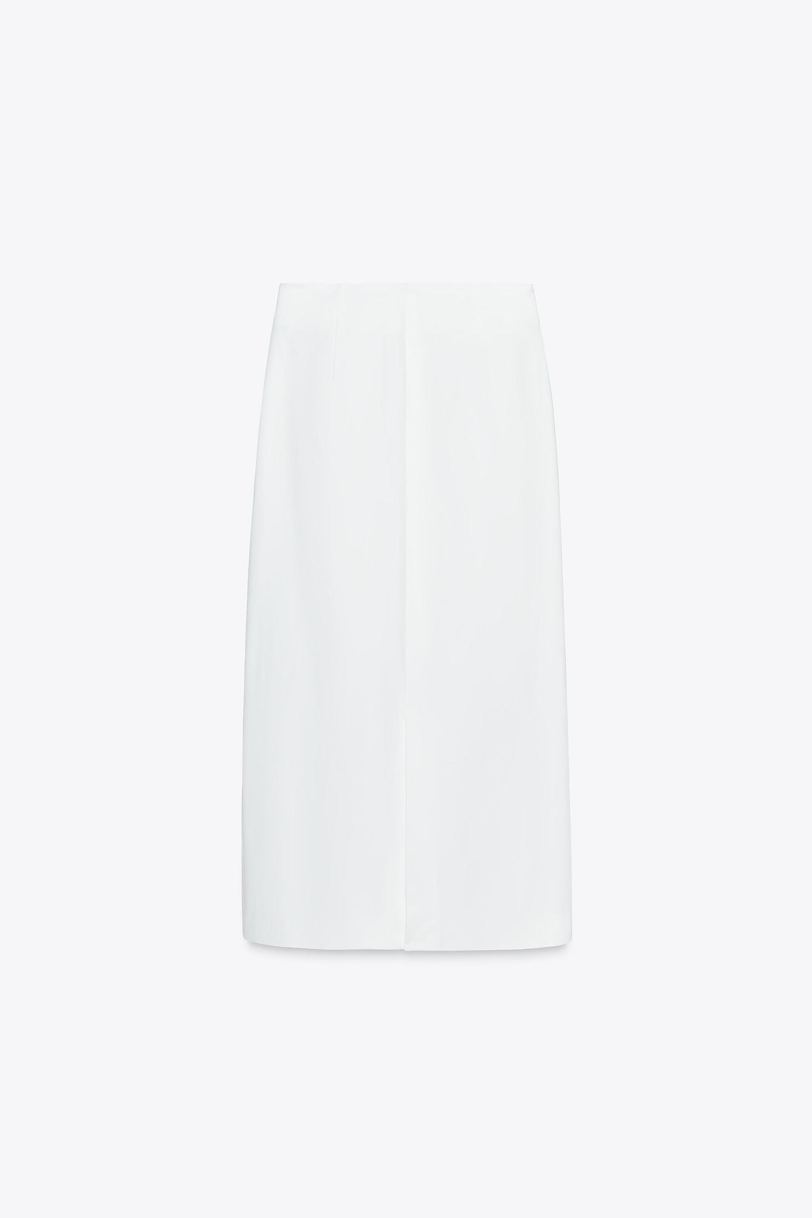 ZW COLLECTION ASYMMETRIC MIDI SKIRT Product Image