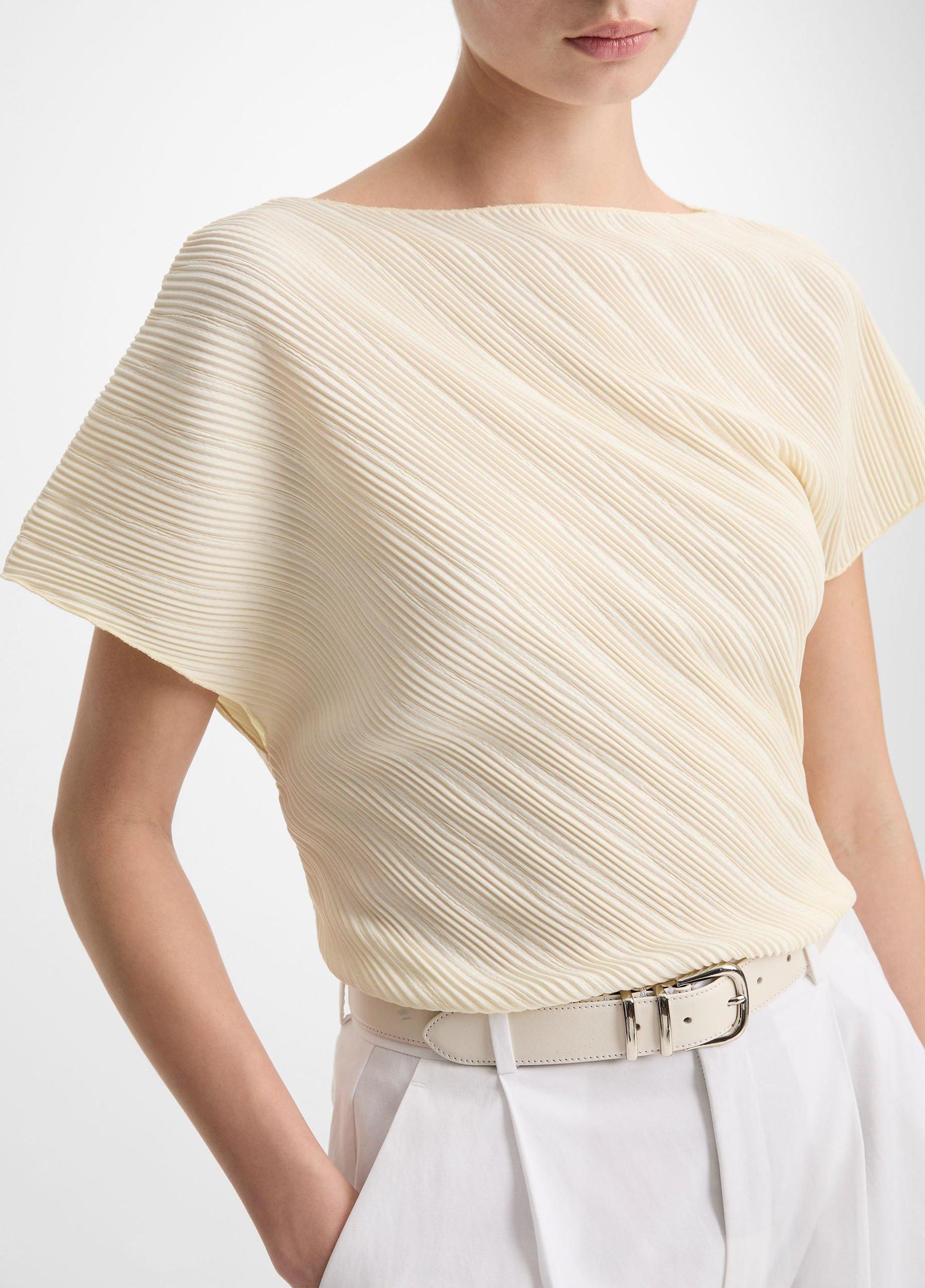 Diagonal Pleated Top Product Image