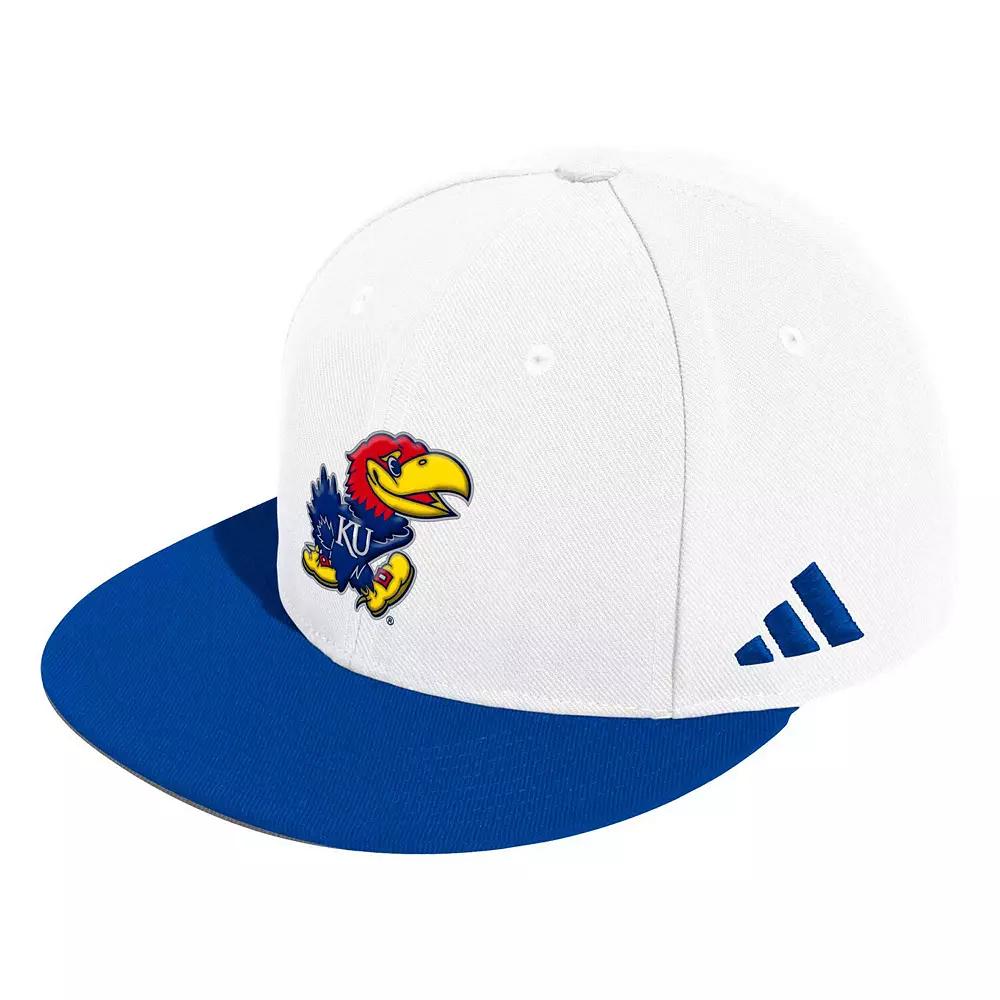 Men's adidas White Kansas Jayhawks On-Field Baseball Fitted Hat,  Product Image