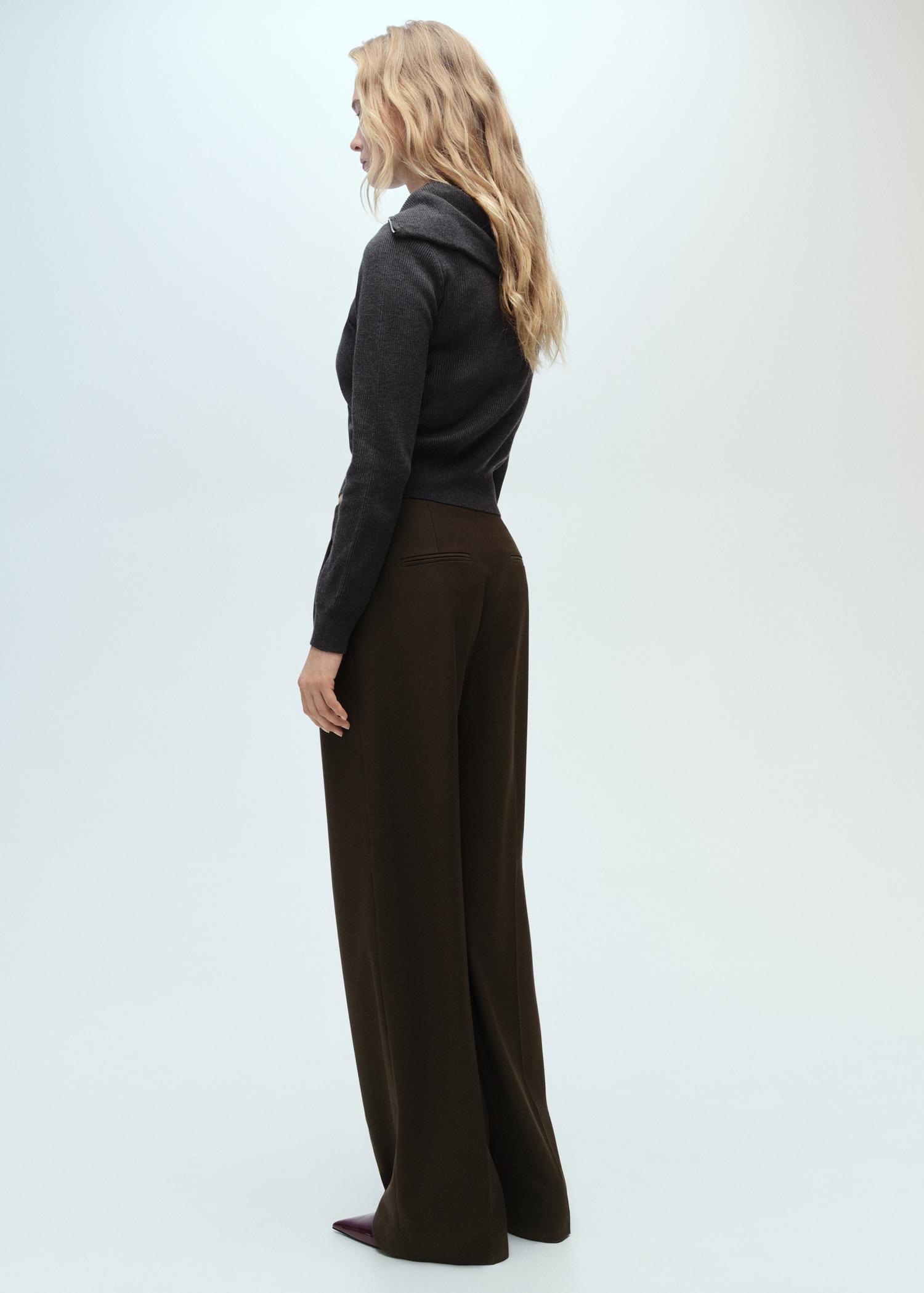 Wide-leg suit pants - Women | MANGO USA Product Image