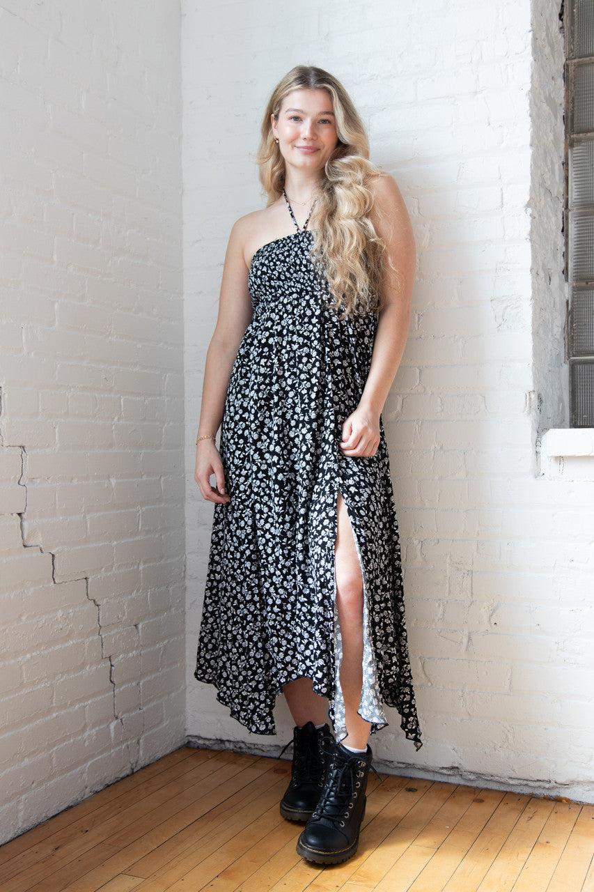 Floral Smocked Hanky Hem Dress Product Image