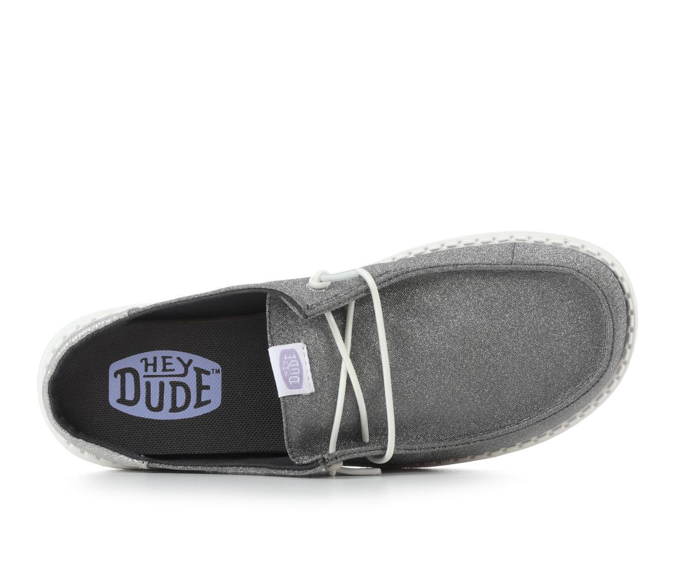Women's HEYDUDE Wendy Slip Metallic Sparkle Casual Shoes Product Image