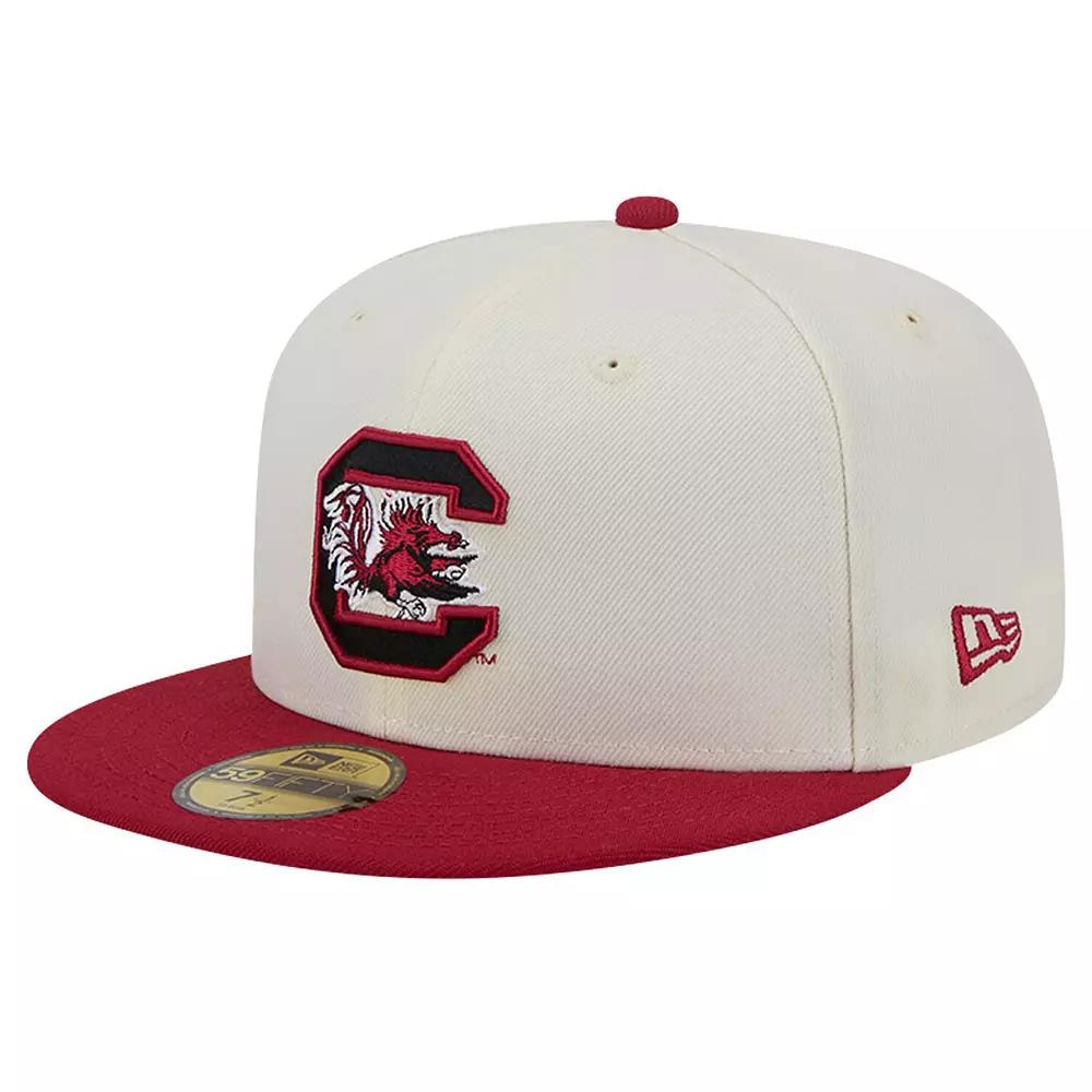 Men's New Era South Carolina Gamecocks Chrome White Vintage 59FIFTY Fitted Hat, Size: 7 5/8 Product Image