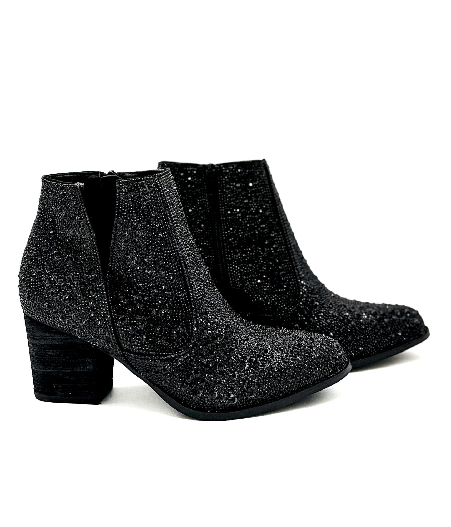 Shine Star Rhinestone Bootie in Silver (Online Exclusive) Product Image