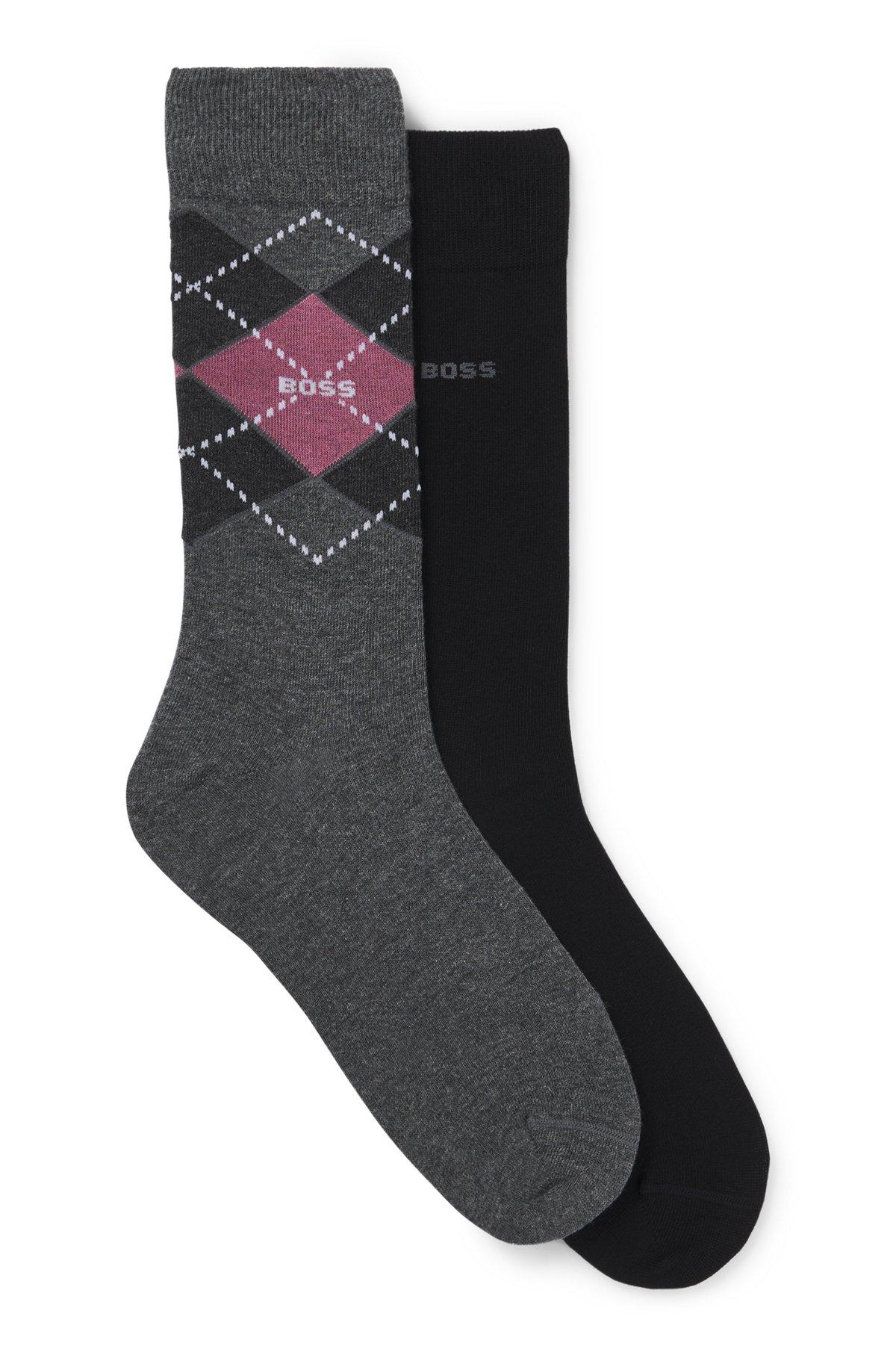 Two-pack of cotton-blend socks in a regular length Product Image