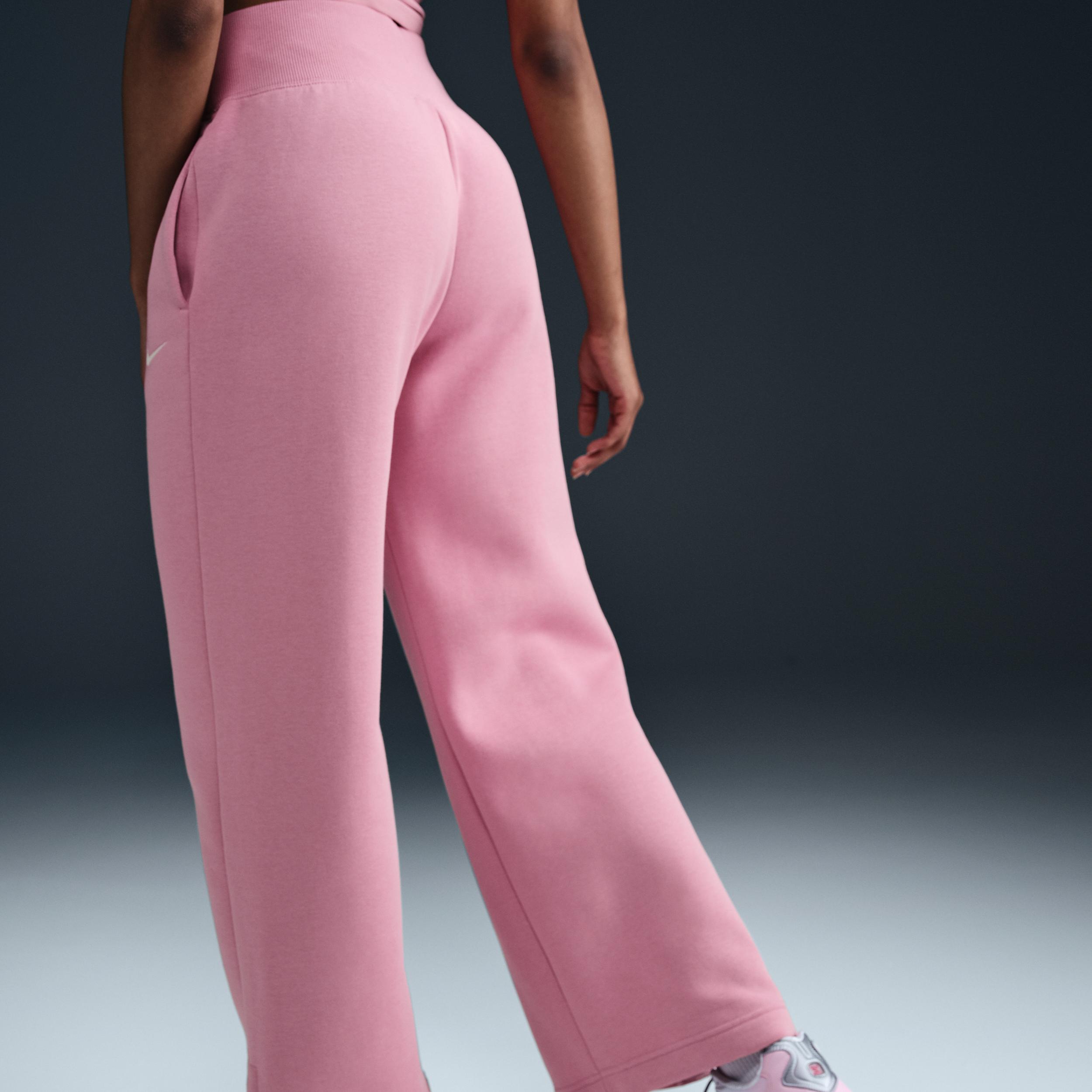 Womens Nike Sportswear Phoenix Fleece High-Waisted Wide-Leg Sweatpants | DQ5615-233 Product Image