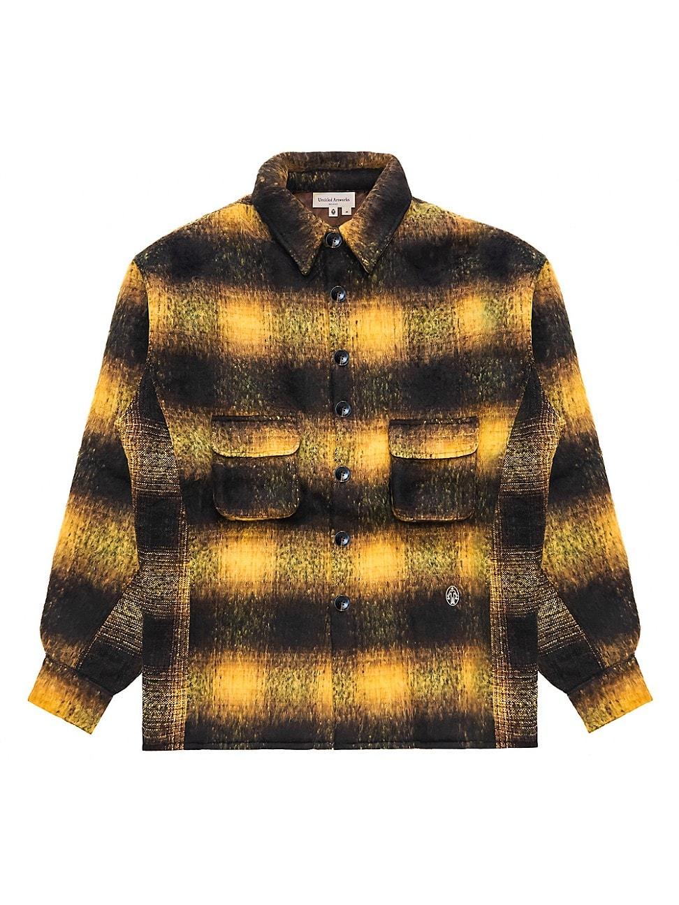 Mens The Beginning Is The End Mohair Check Overshirt Product Image