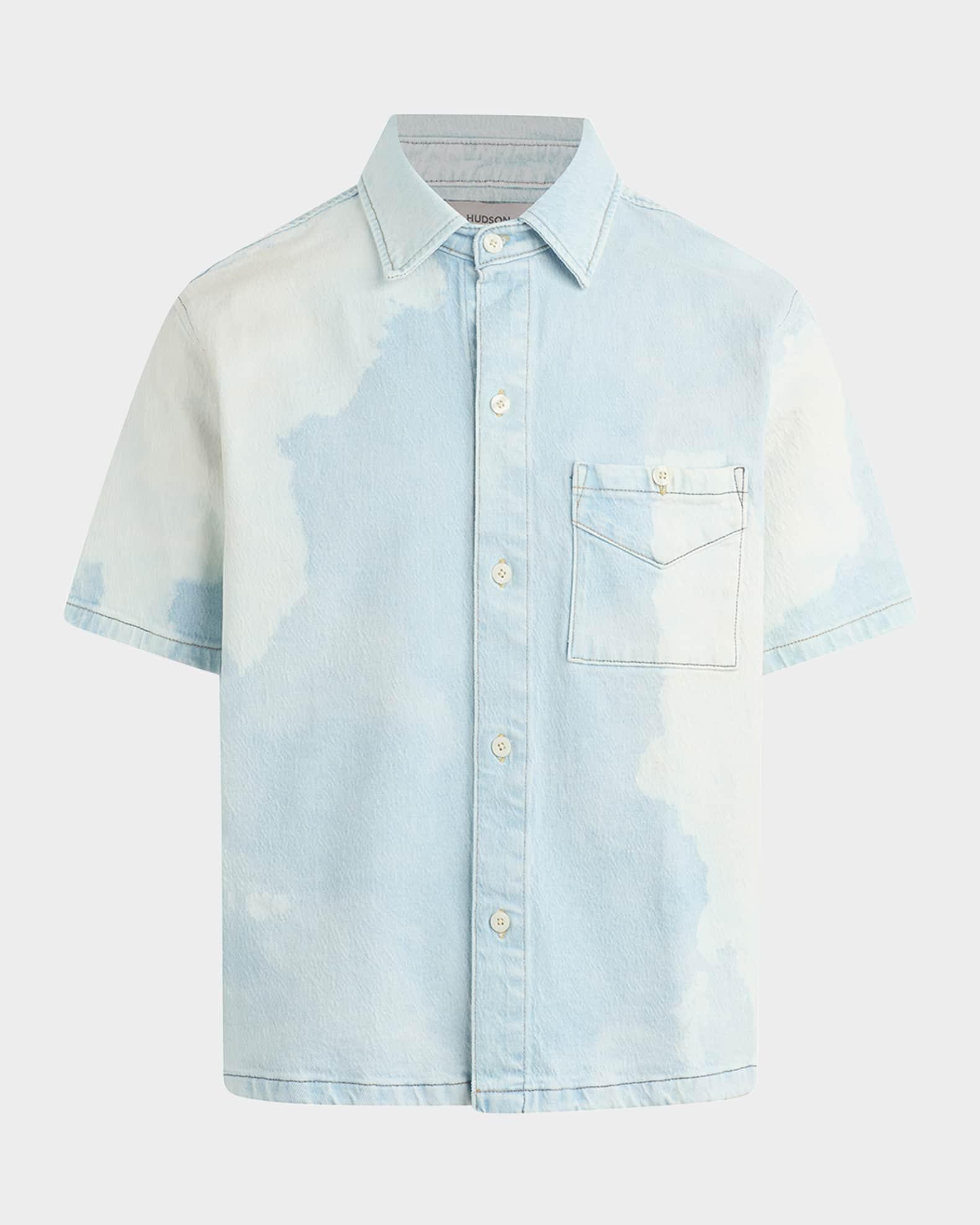 Men's Dyed Pocket Short-Sleeve Shirt Product Image
