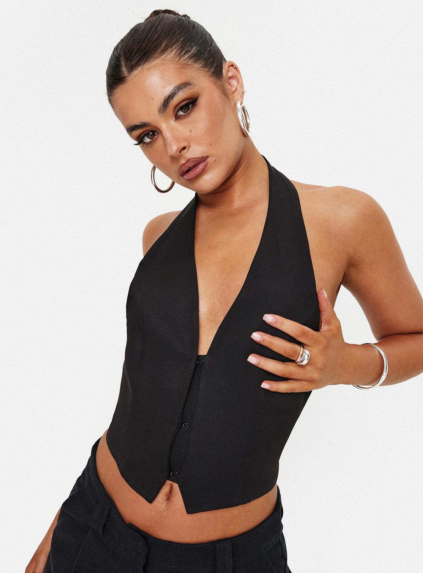 Je Suis Halter Top Onyx Product Image