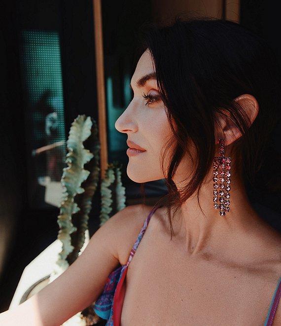 Gianni Bini x DANNIJO Isabella Printed V-Neck Sleeveless Ruffle Crinkle Chiffon Maxi Dress Product Image