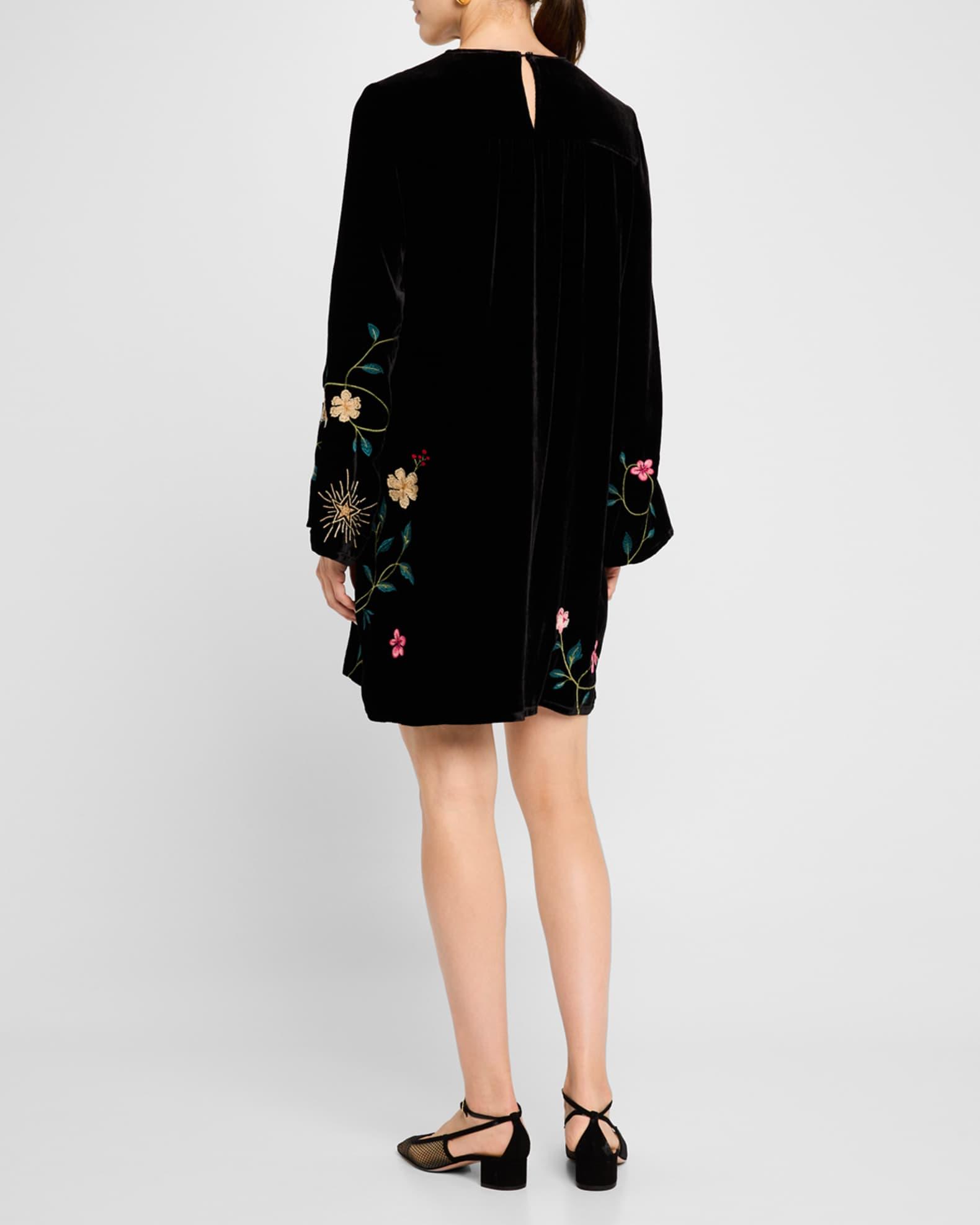 Rhoda Floral-Embroidered Shift Dress Product Image