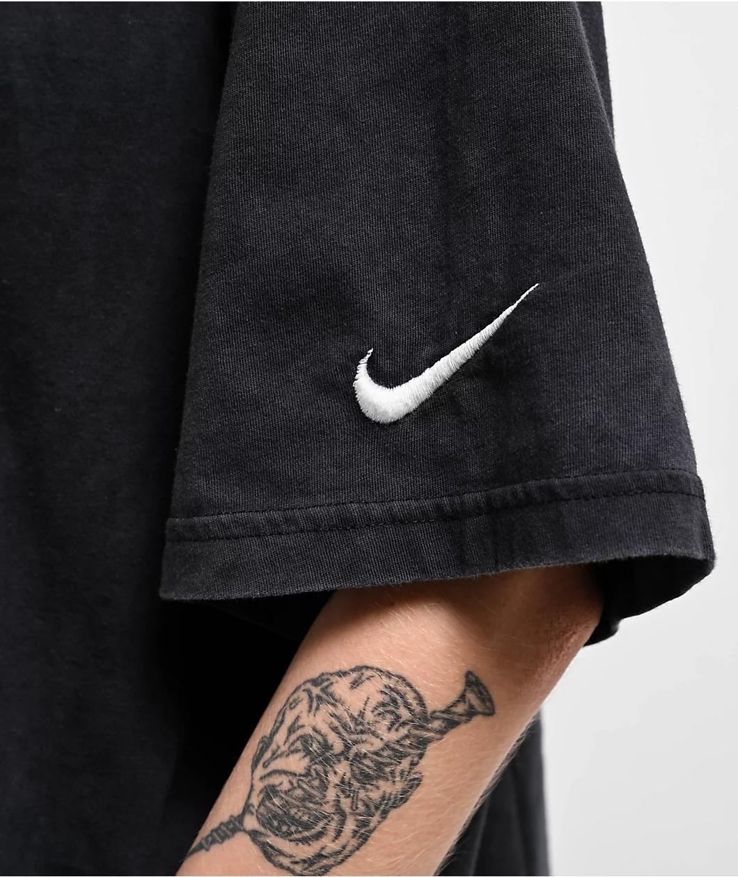 Nike Sportswear Black Wash Boxy T-Shirt Product Image