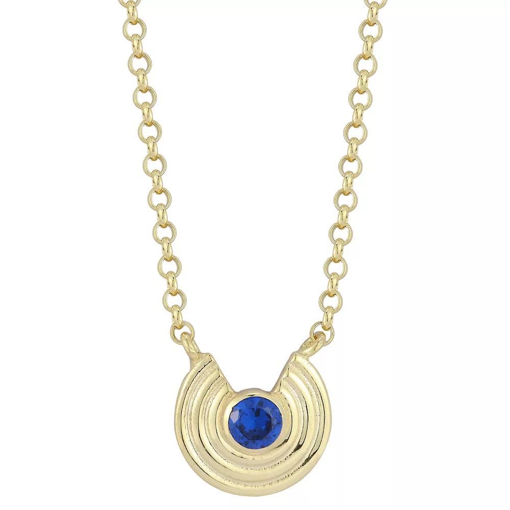 Sunkissed Sterling Cubic Zirconia Open Pendant Necklace, Womens Silver Tone Product Image