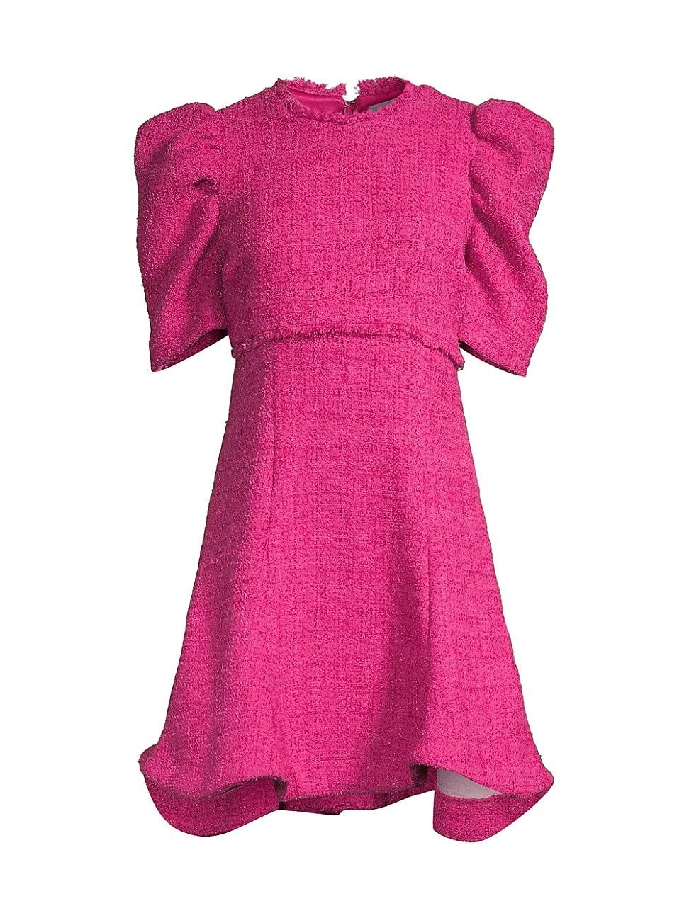 Womens Alia Flared Tweed Minidress Product Image