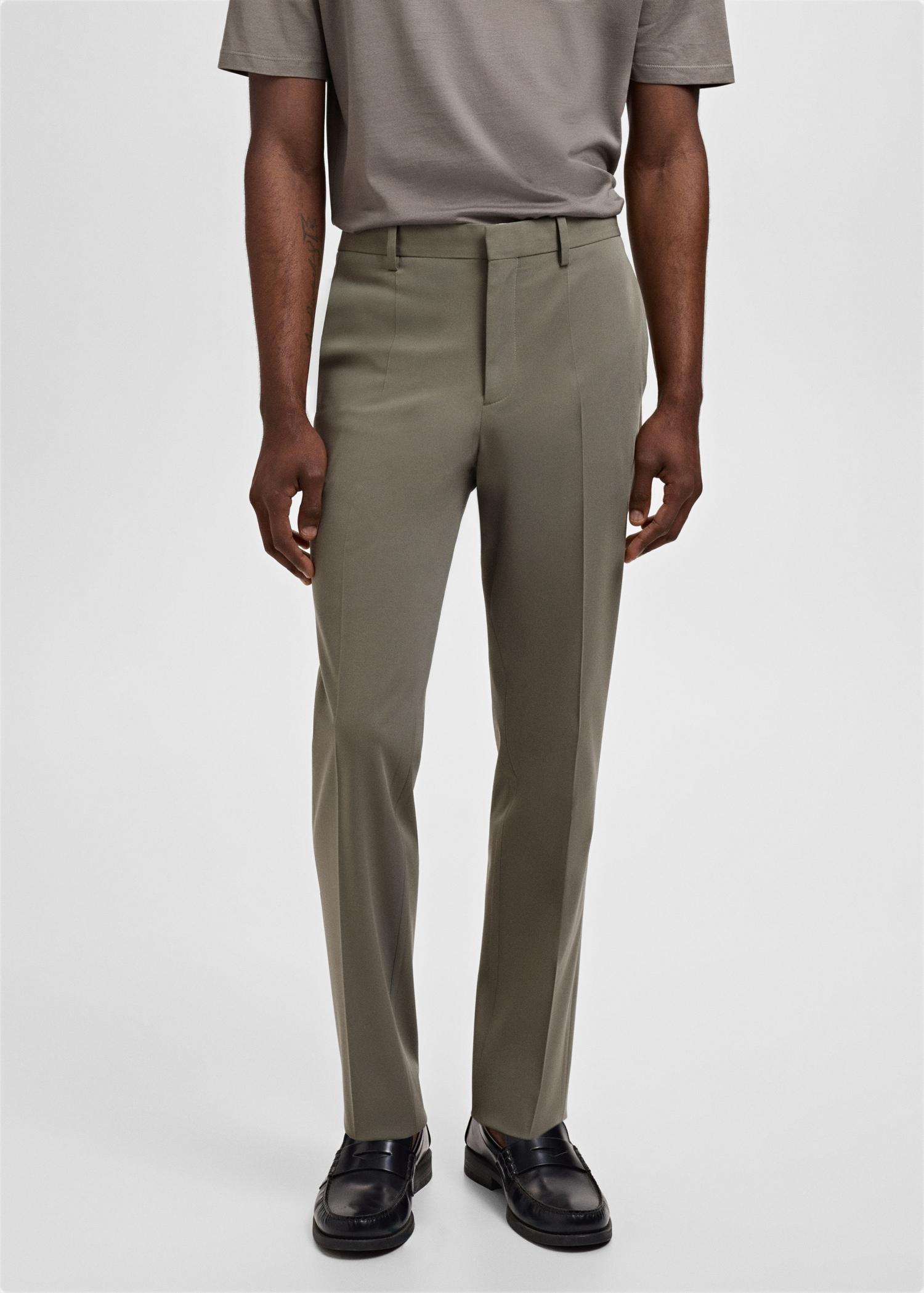 Stretch fabric super slim-fit suit trousers - Men | MANGO USA Product Image