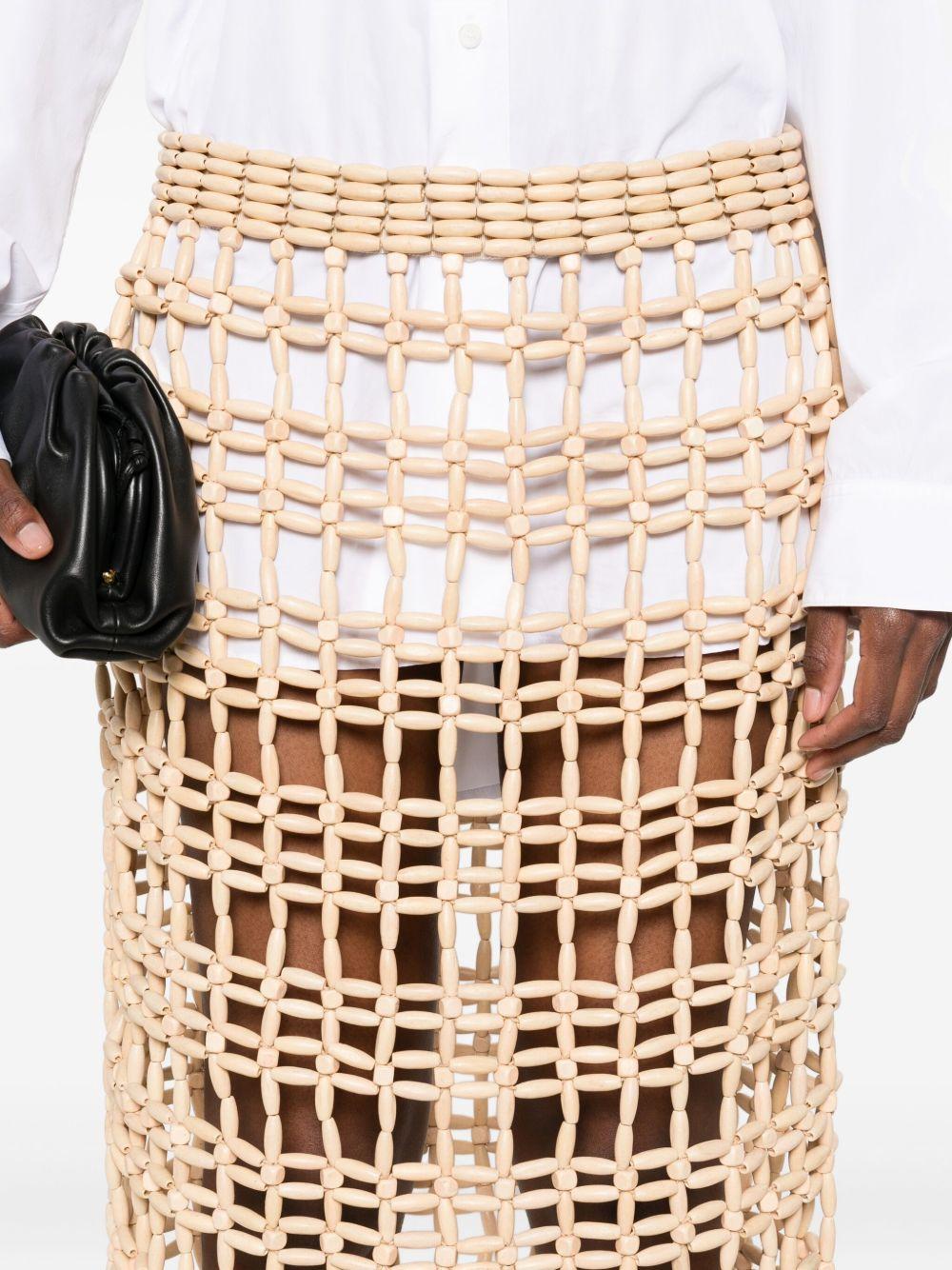 beaded grid midi skirt Product Image