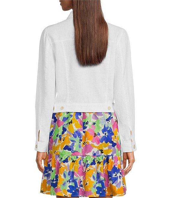 tyler boe Linen Point Collar Long Sleeve Button Front Jacket Product Image