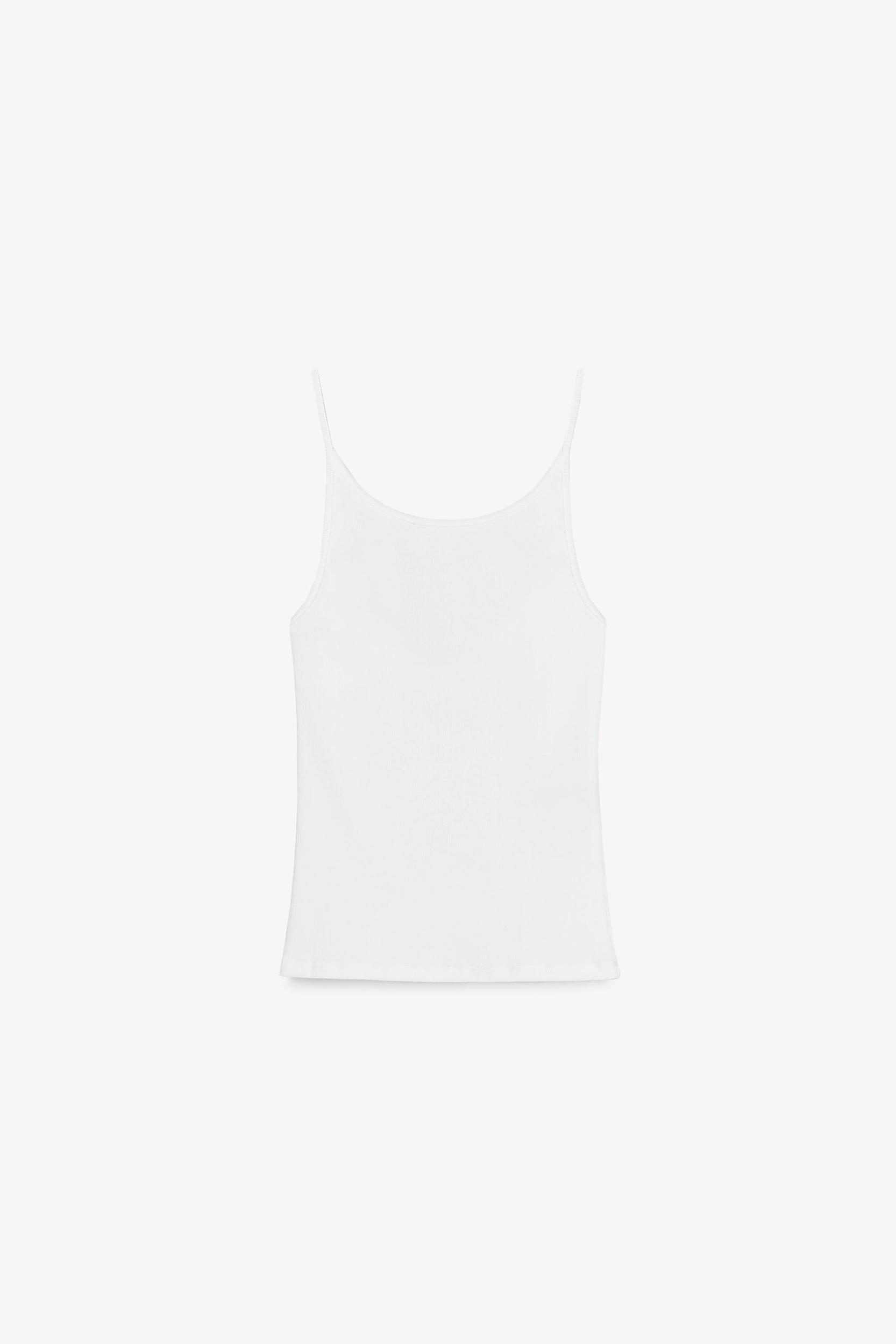 RIBBED STRAPPY TANK TOP Product Image