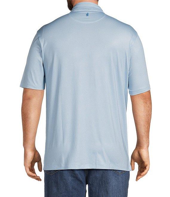 Johnnie-O Big & Tall Hex Print Performance Stretch Short Sleeve Polo Shirt Product Image