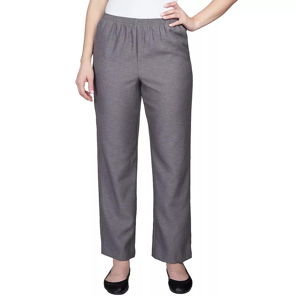 Petite Alfred Dunner Classic Pull-On Straight-Leg Pants, Women's,  Product Image