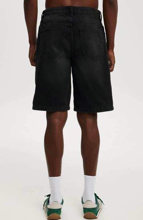 Cotton On Men's Baggy Denim Short in Wicked Black at Nordstrom, Size 38 Product Image