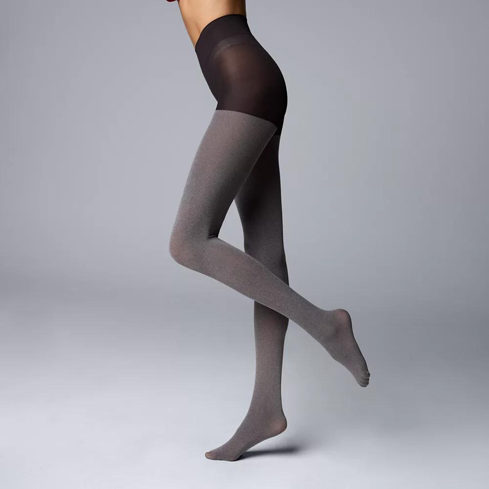 Women's Simply Vera Vera Wang Opaque 90D Control Top Tights,  Product Image