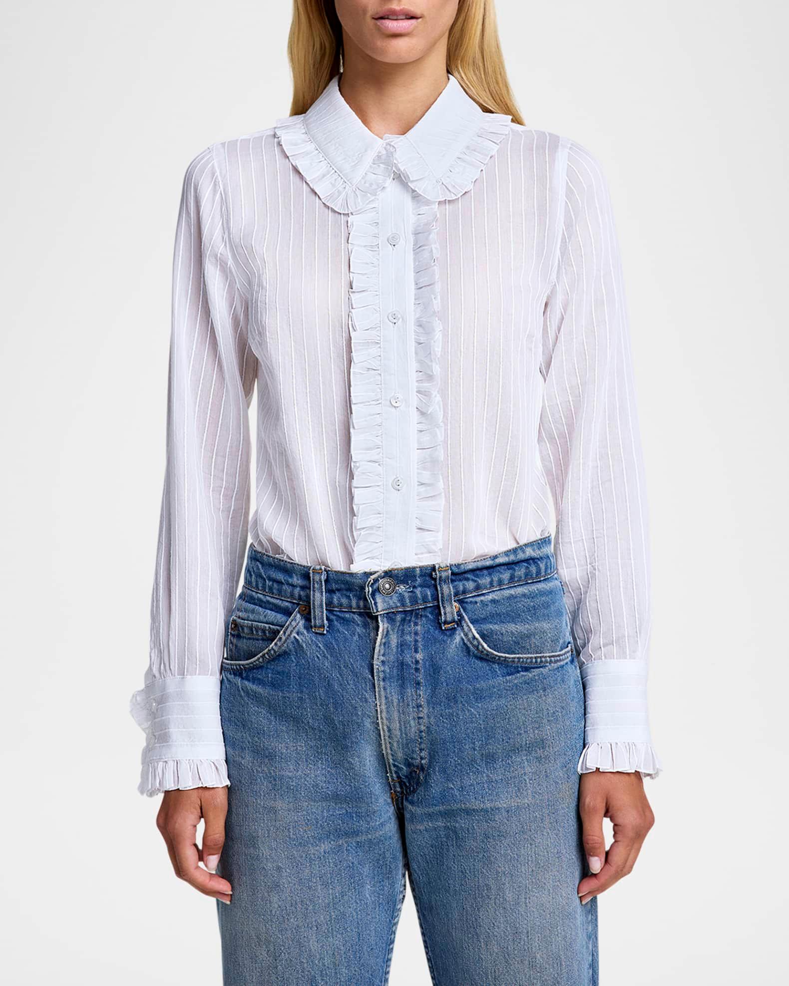 Ruffle-Trim Shirt Product Image