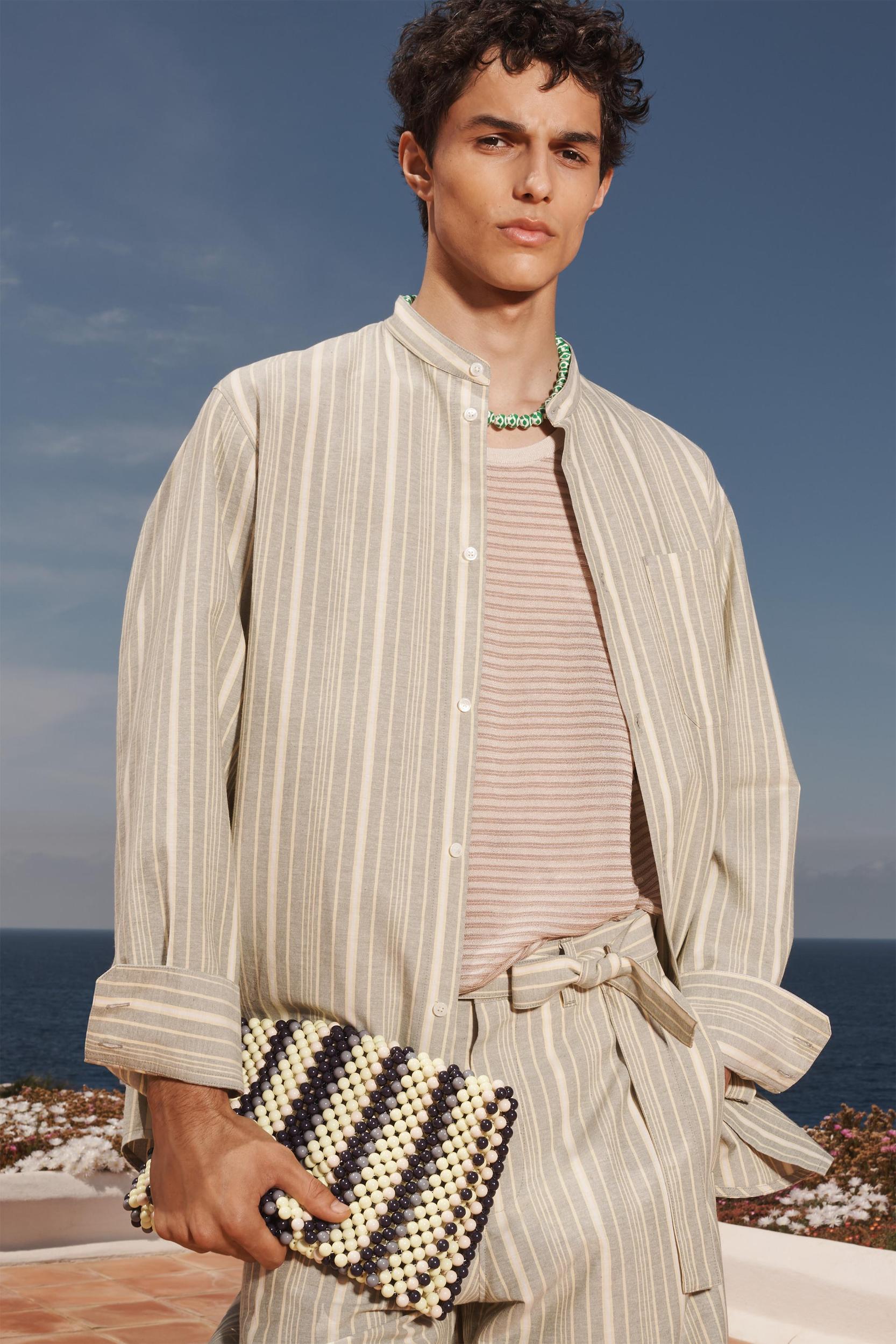 LIMITED EDITION STRIPED WIDE FIT PANTS Product Image