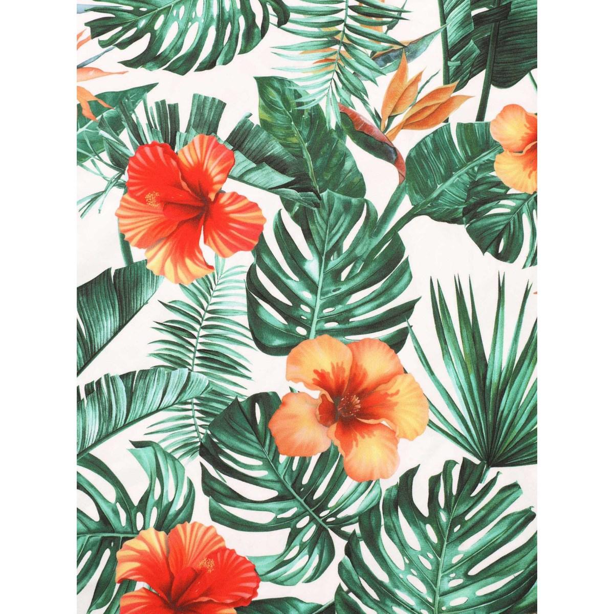 Plus Size Blooming Flowers Panelled Pockets Midi Dress DarkGreen Women Resort Patchwork Round Neck Short sleeve Curvy BloomChic 28/5X Product Image