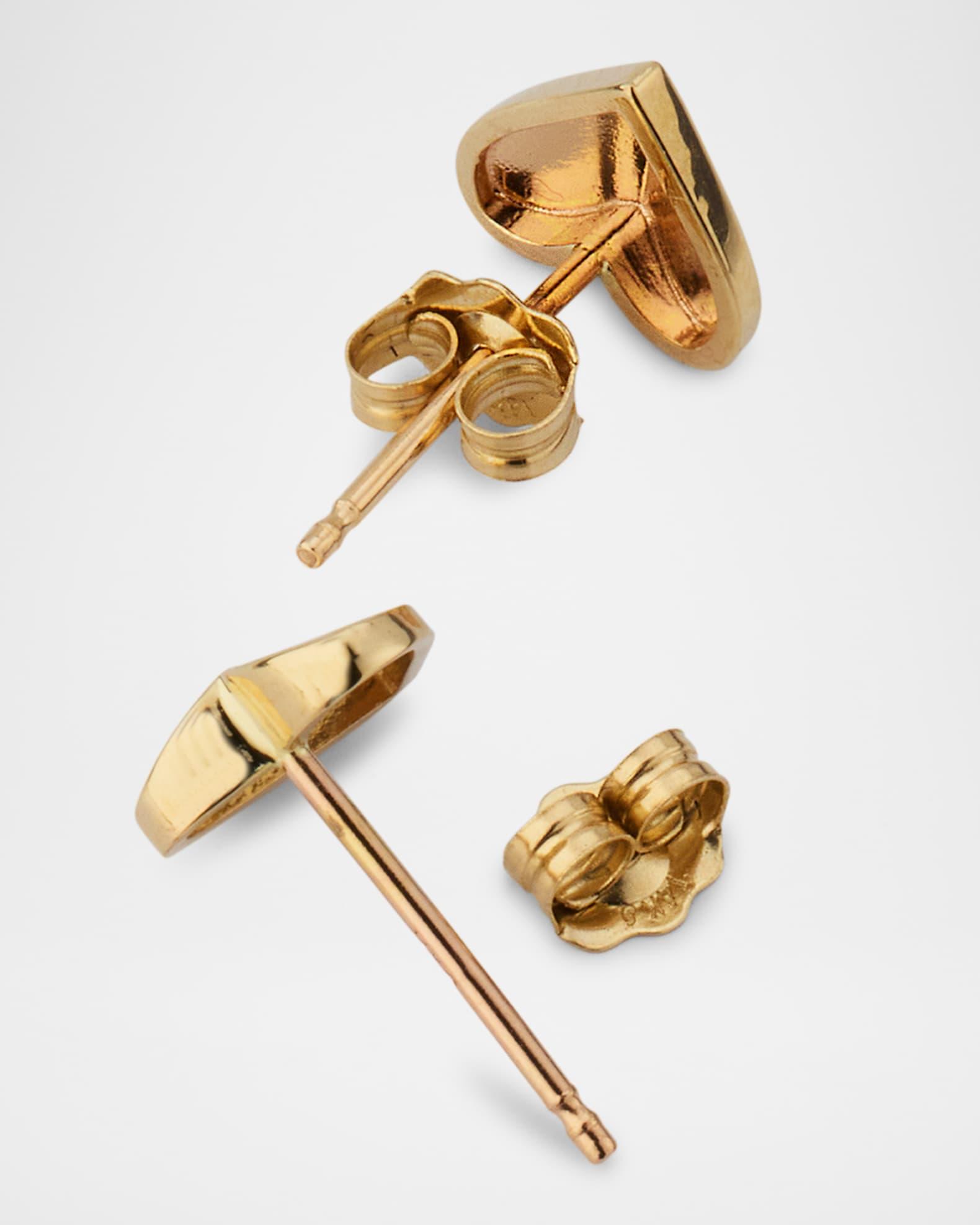 Folding Heart Stud Earrings Product Image