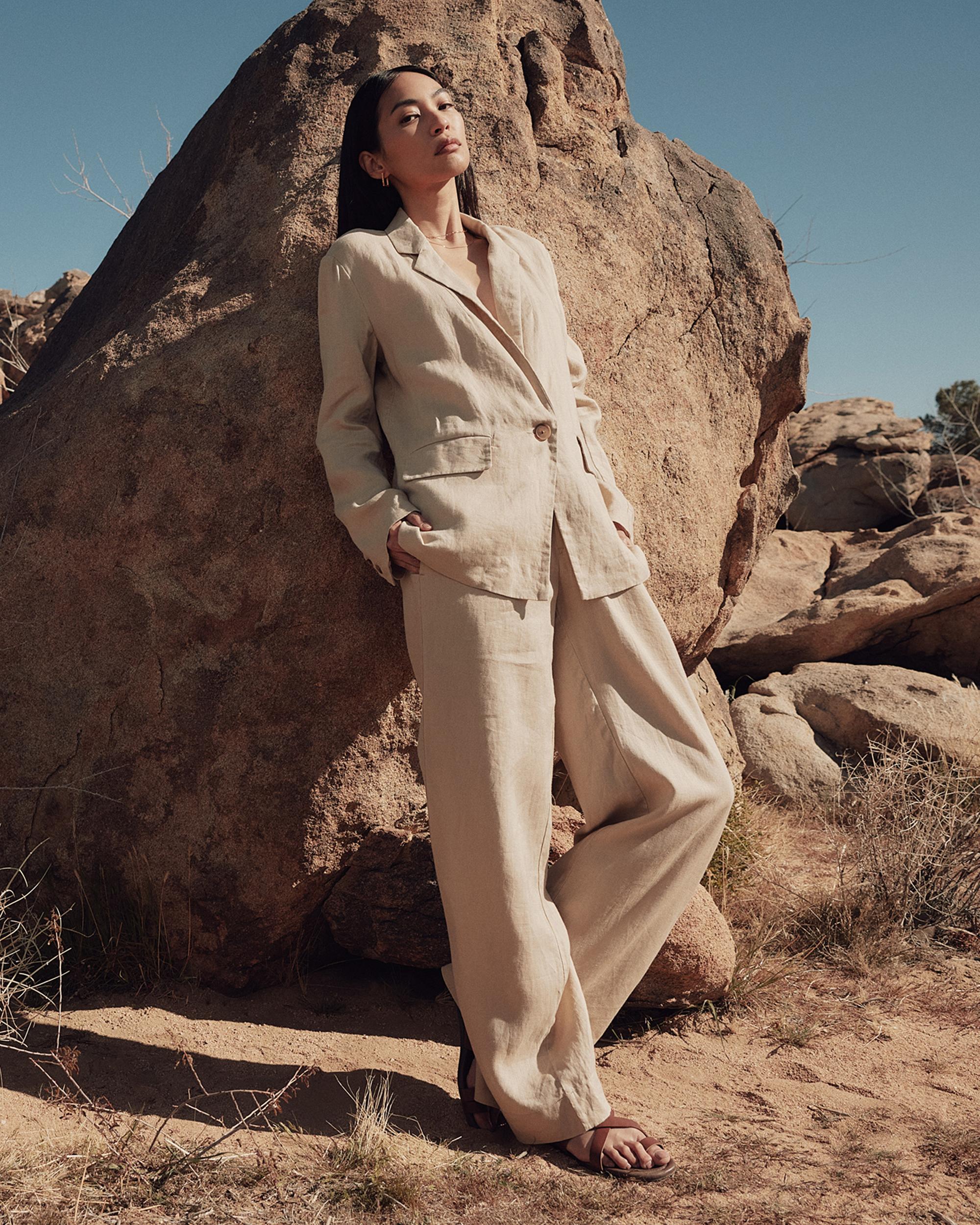 Quince | Women's 100% European Linen Wide Leg Pants Product Image