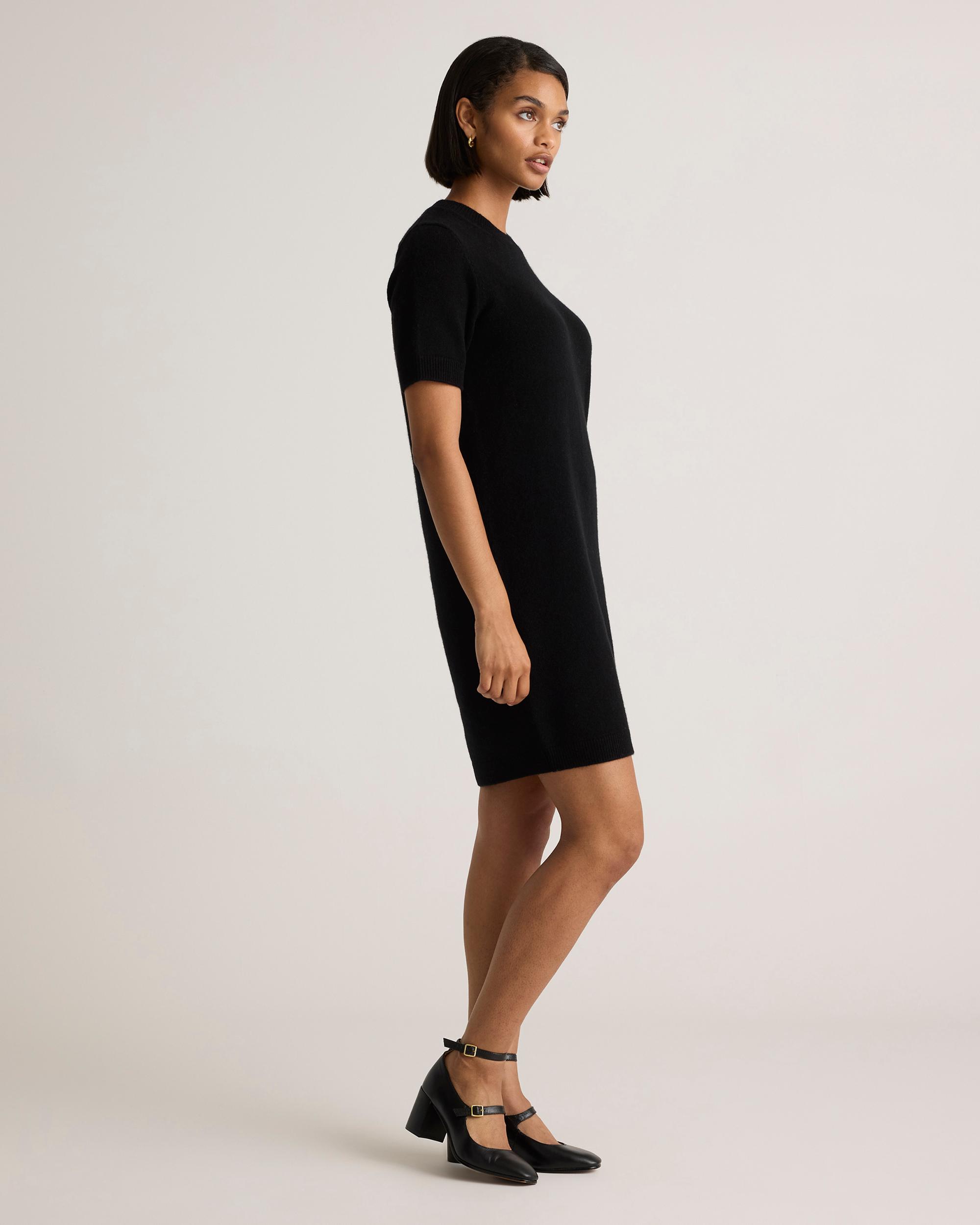Quince | Women's Mongolian Cashmere Short Sleeve Mini Dress Product Image