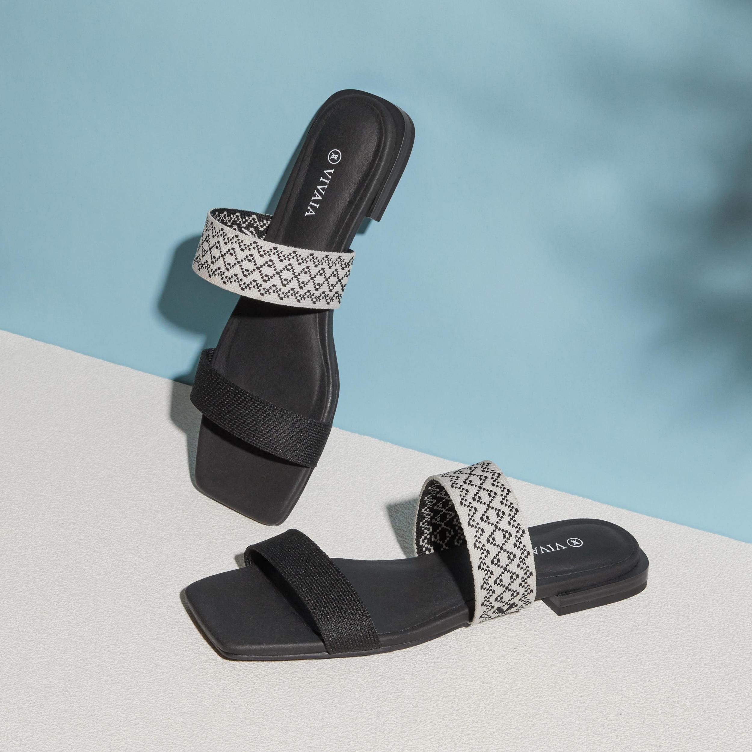 Square-Toe Slide Sandal (Maya) Product Image