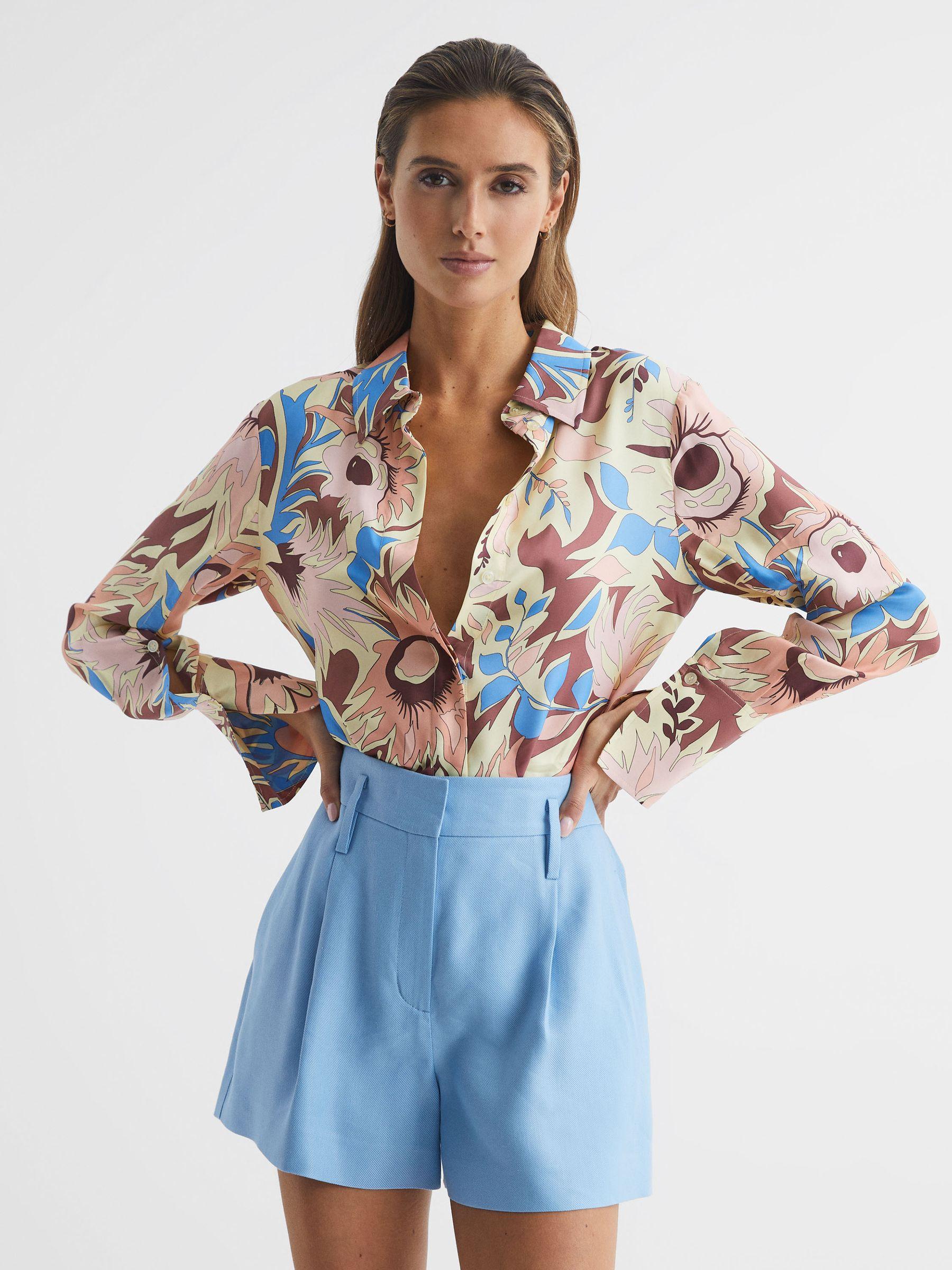Floral Printed Shirt in Multi Product Image